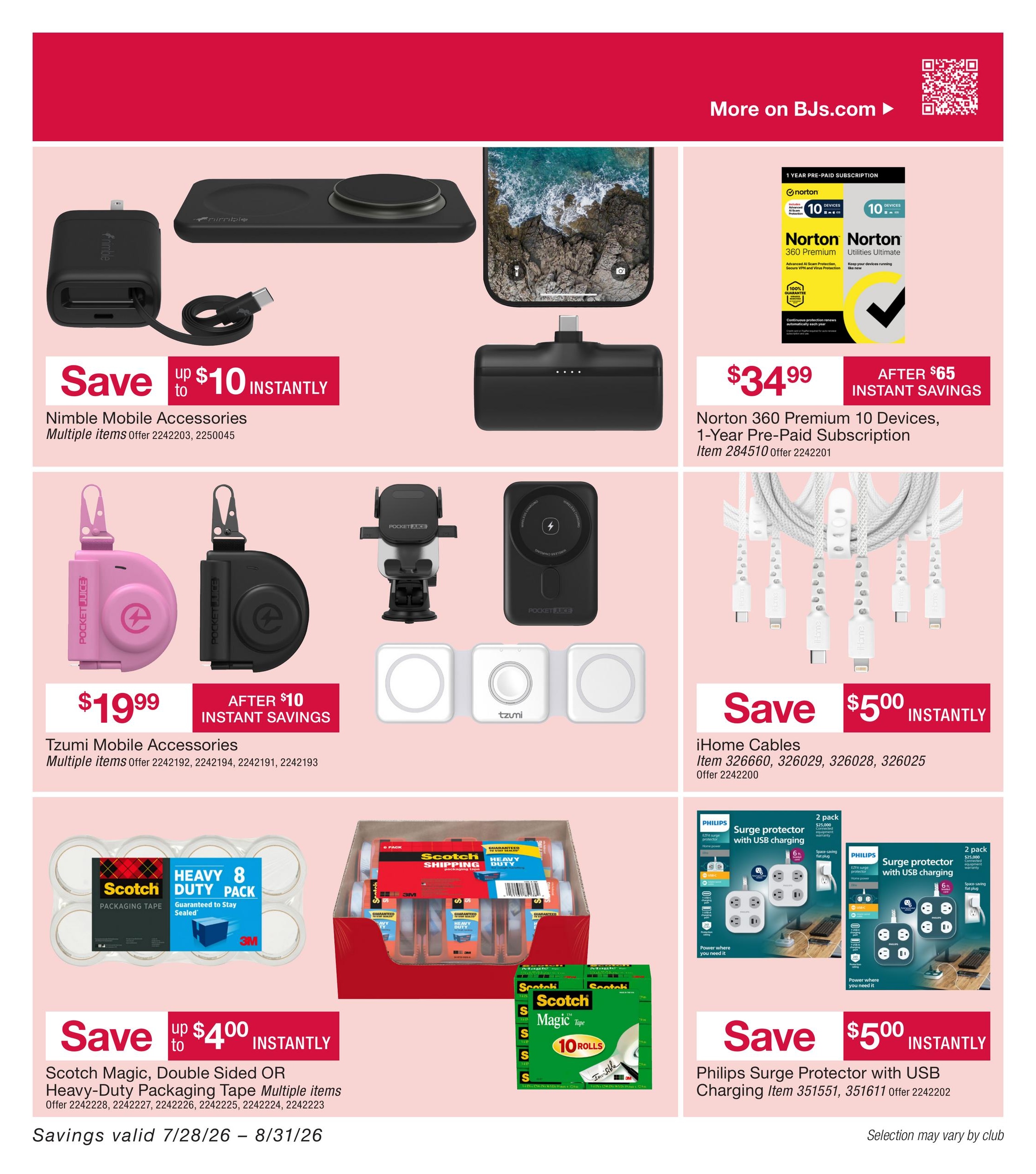 BJ's Wholesale Club Smart Saver Weekly Ad July 28 - August 31, 2026