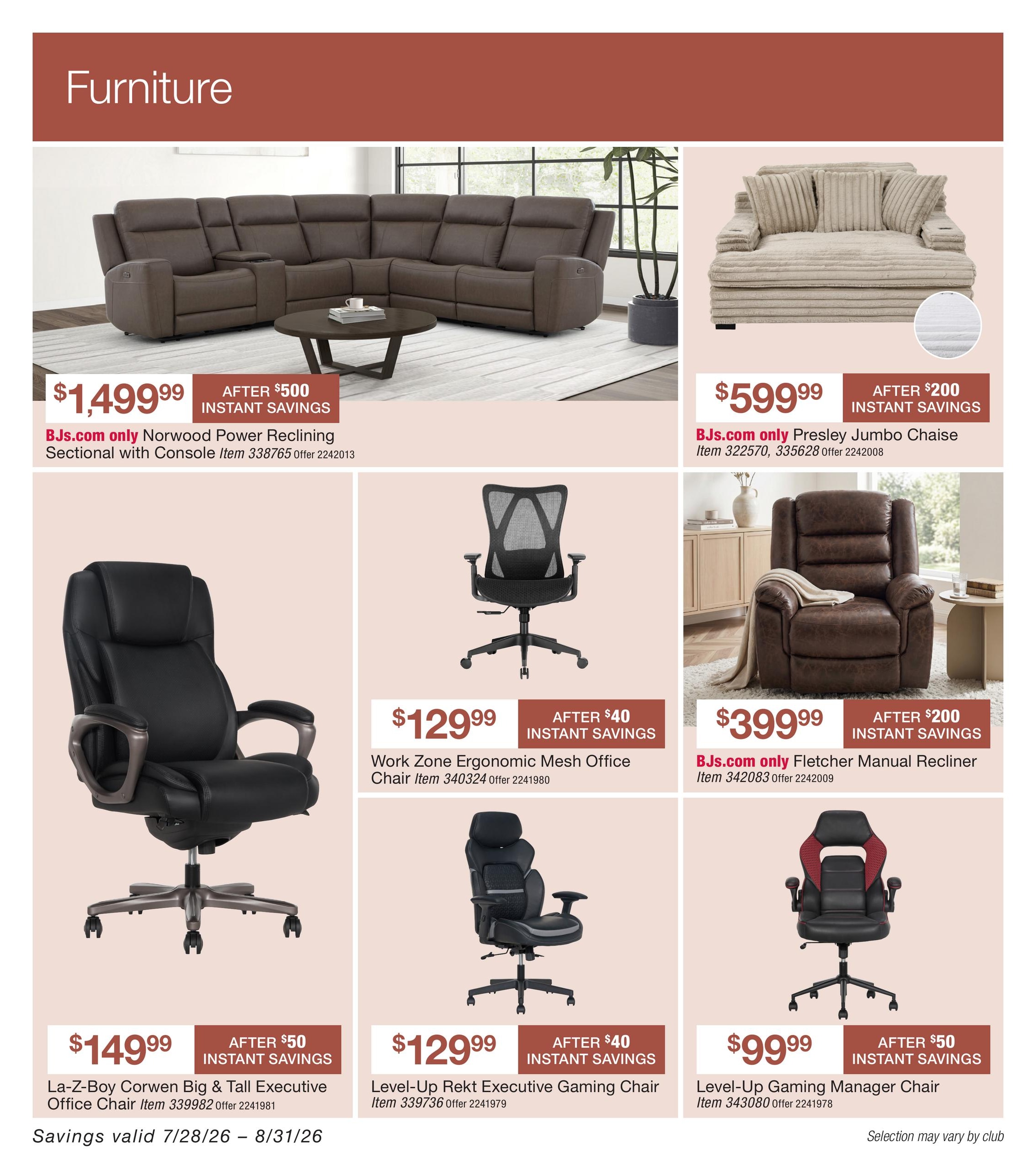 BJ's Wholesale Club Smart Saver Weekly Ad July 28 - August 31, 2026