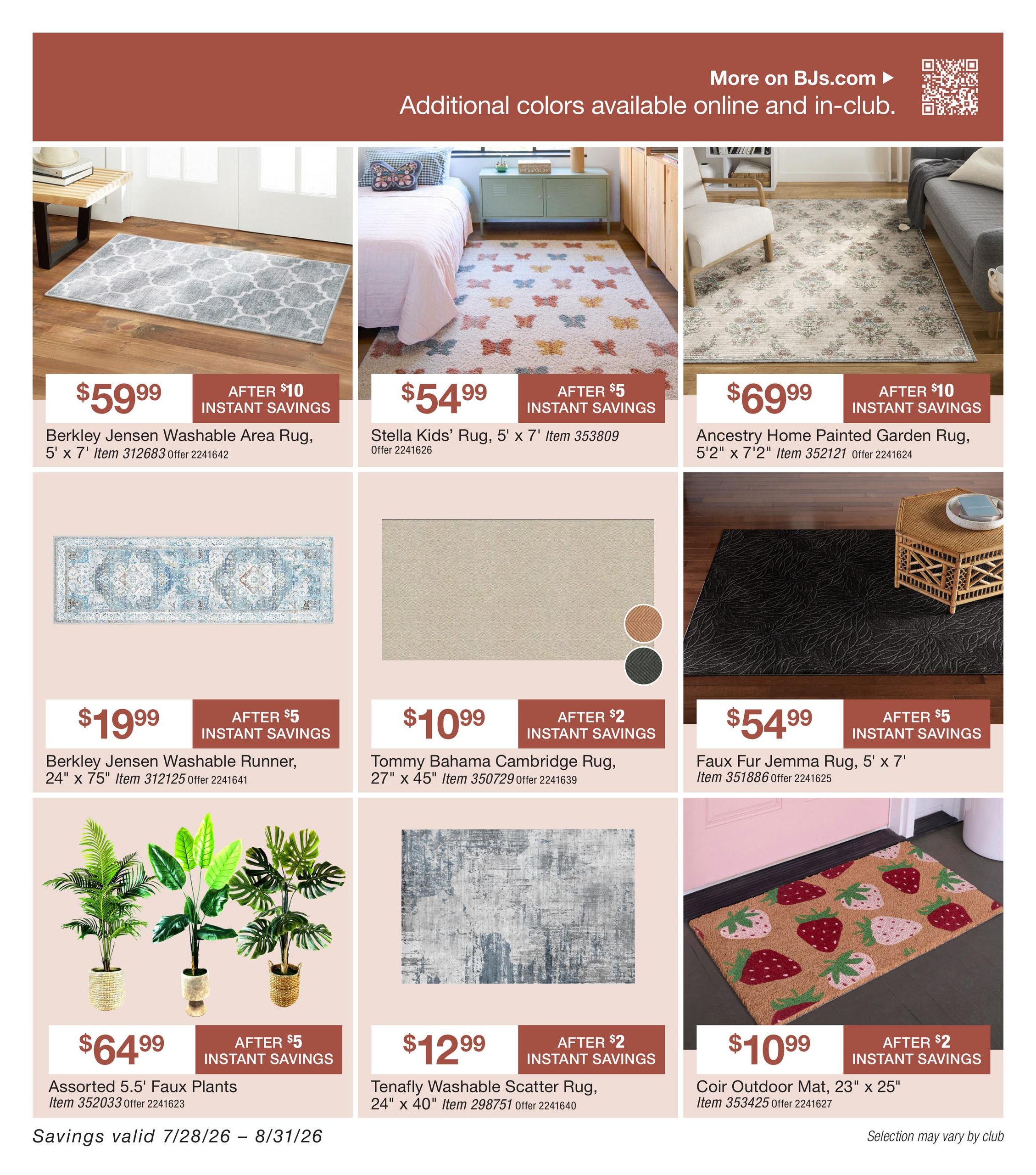 BJ's Wholesale Club Smart Saver Weekly Ad July 28 - August 31, 2026