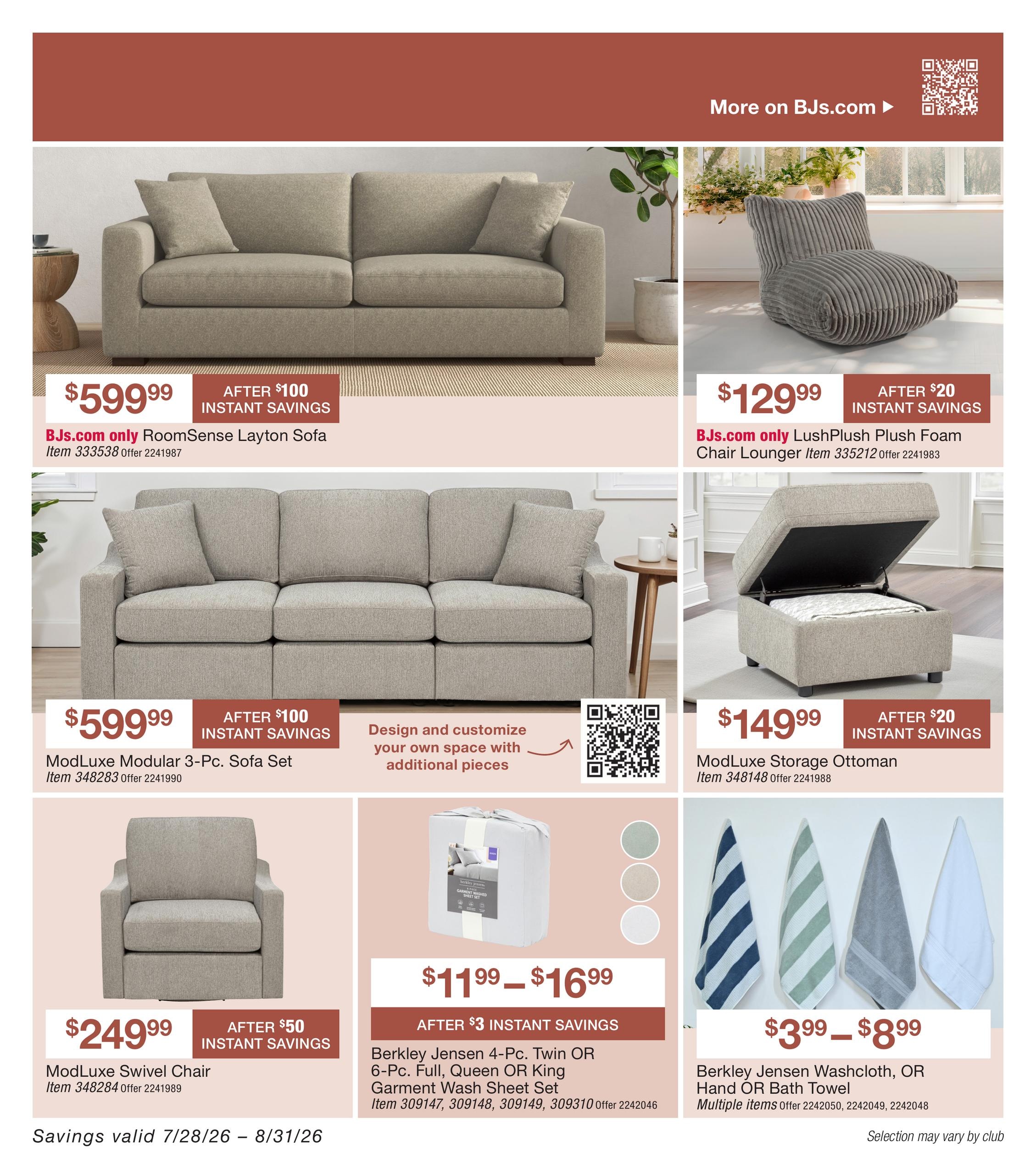 BJ's Wholesale Club Smart Saver Weekly Ad July 28 - August 31, 2026