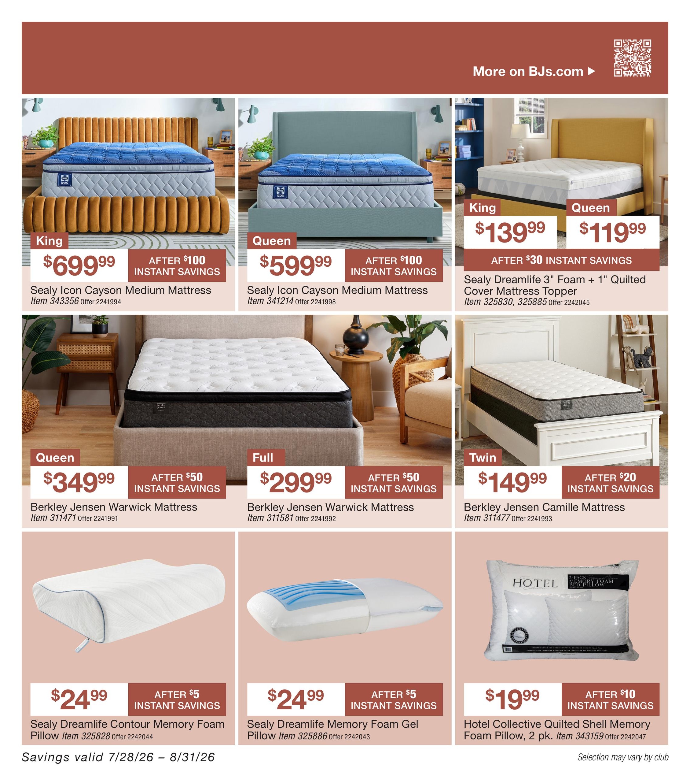 BJ's Wholesale Club Smart Saver Weekly Ad July 28 - August 31, 2026