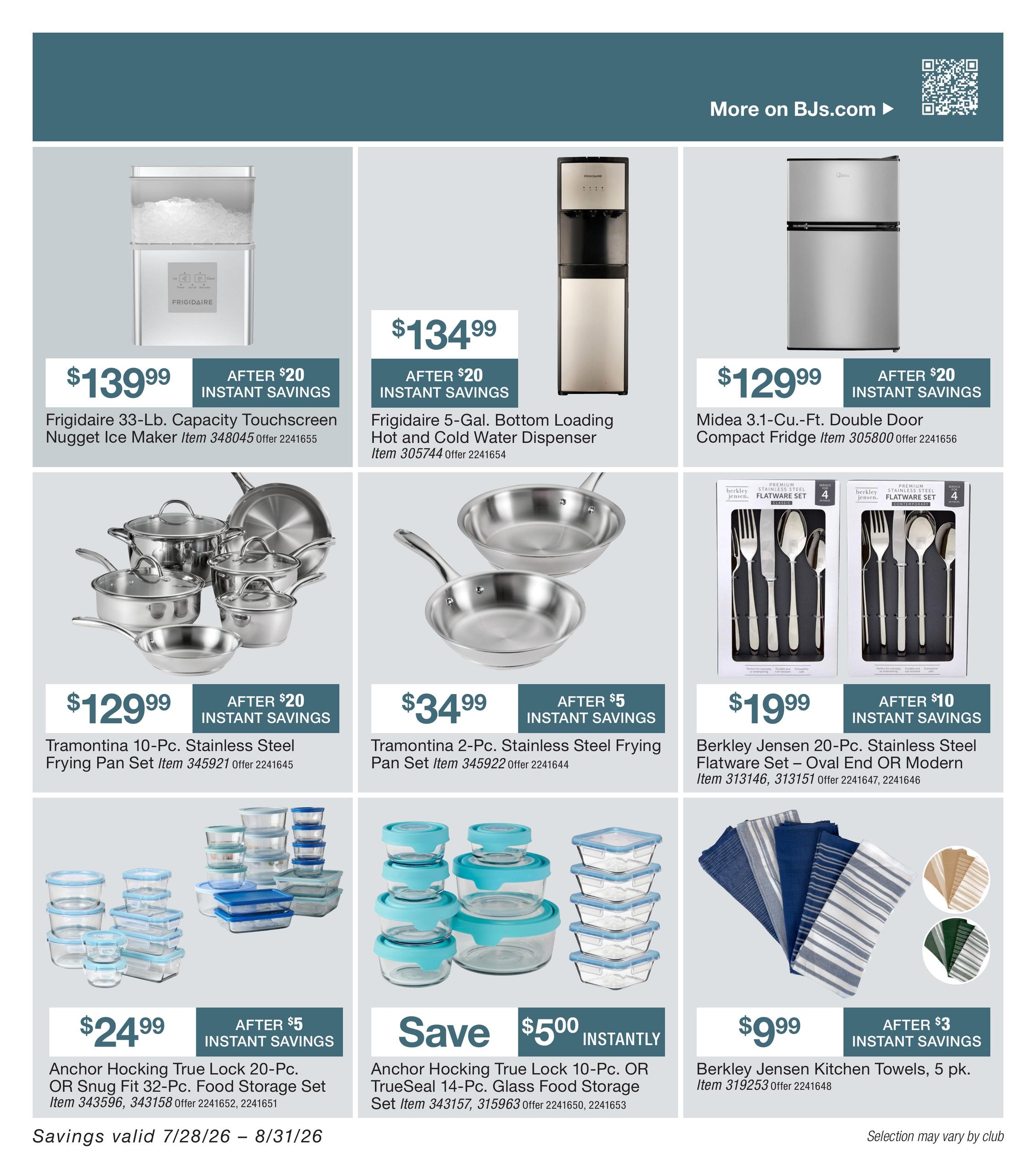 BJ's Wholesale Club Smart Saver Weekly Ad July 28 - August 31, 2026