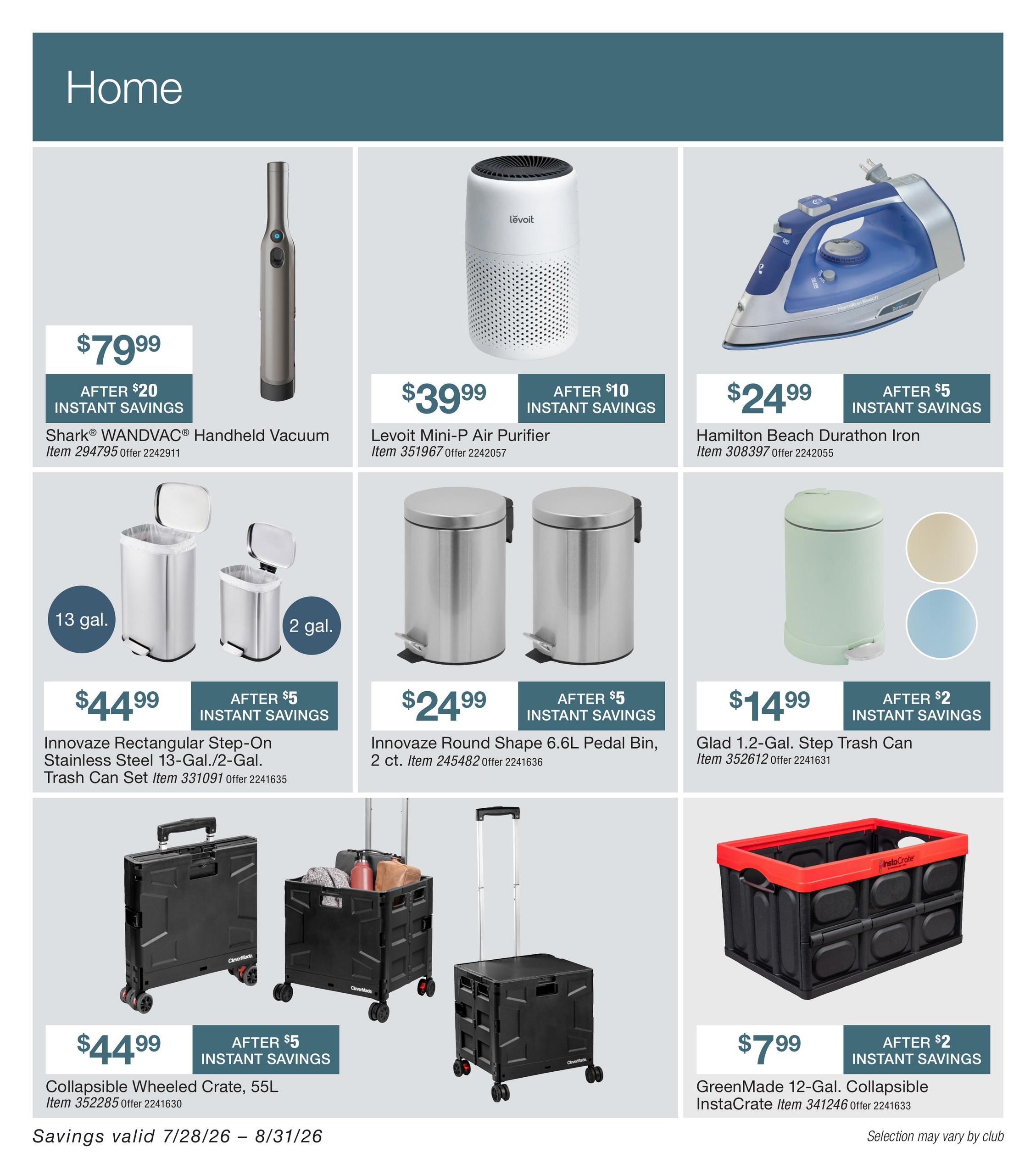 BJ's Wholesale Club Smart Saver Weekly Ad July 28 - August 31, 2026