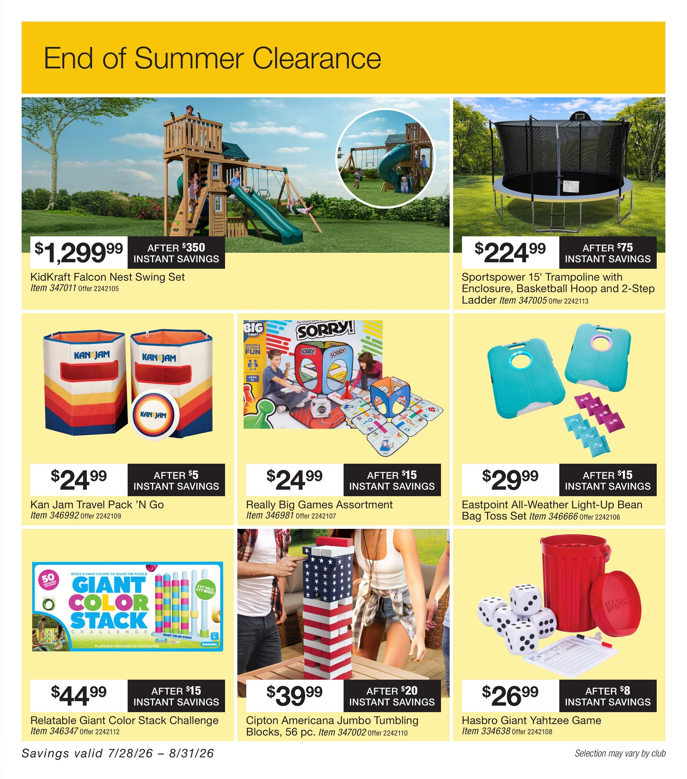 BJ's Wholesale Club Smart Saver Weekly Ad July 28 - August 31, 2026