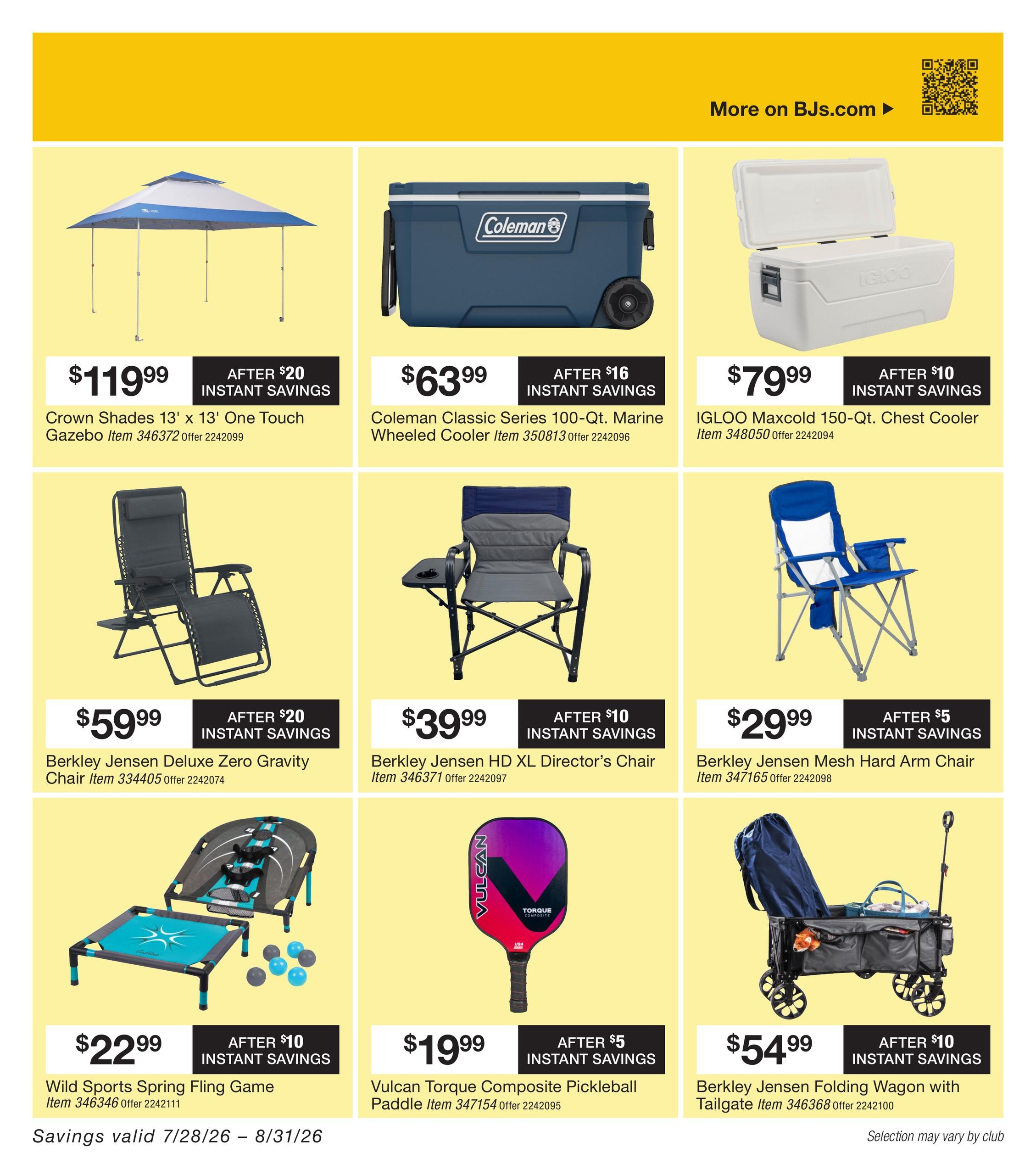 BJ's Wholesale Club Smart Saver Weekly Ad July 28 - August 31, 2026