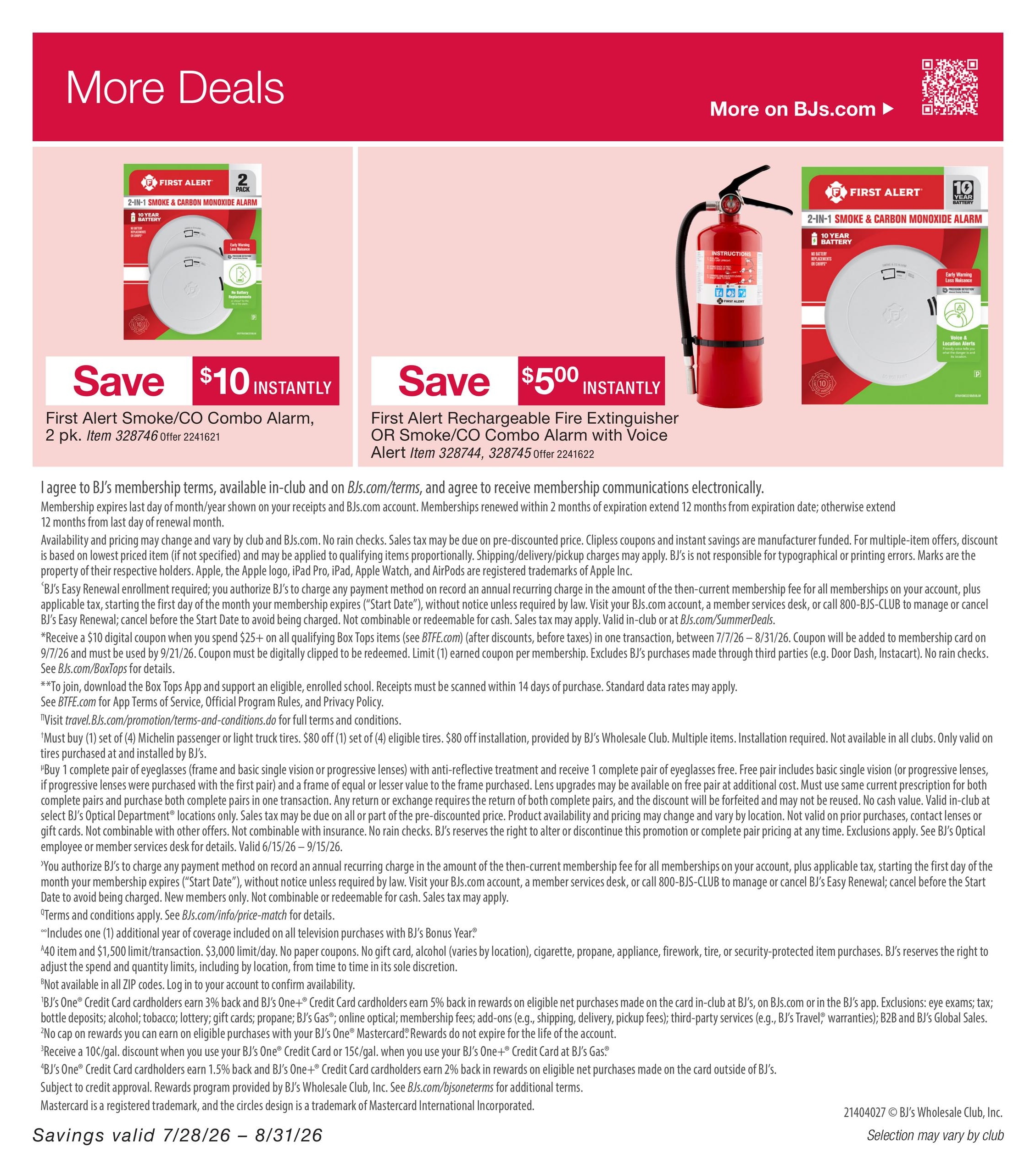 BJ's Wholesale Club Smart Saver Weekly Ad July 28 - August 31, 2026