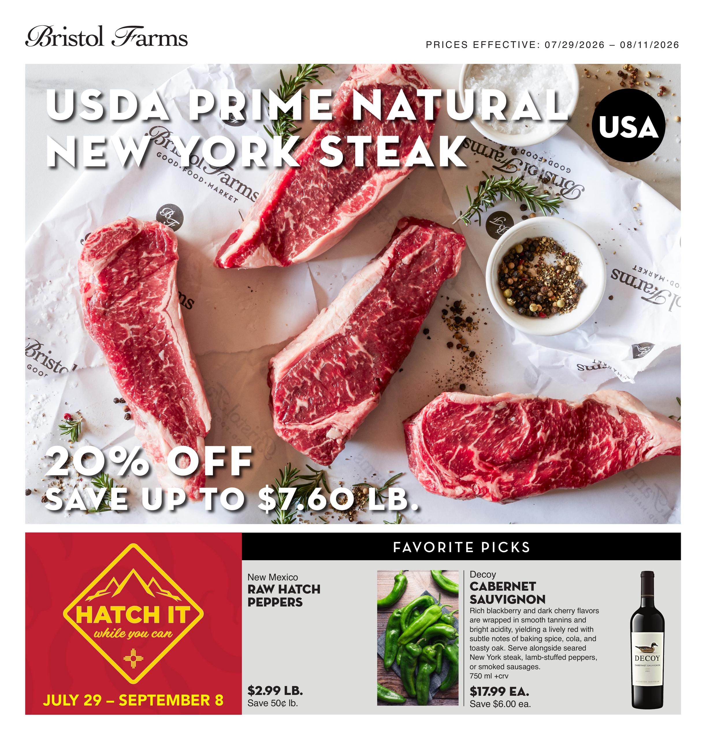 Bristol Farms Weekly Ad July 29 - August 11, 2026