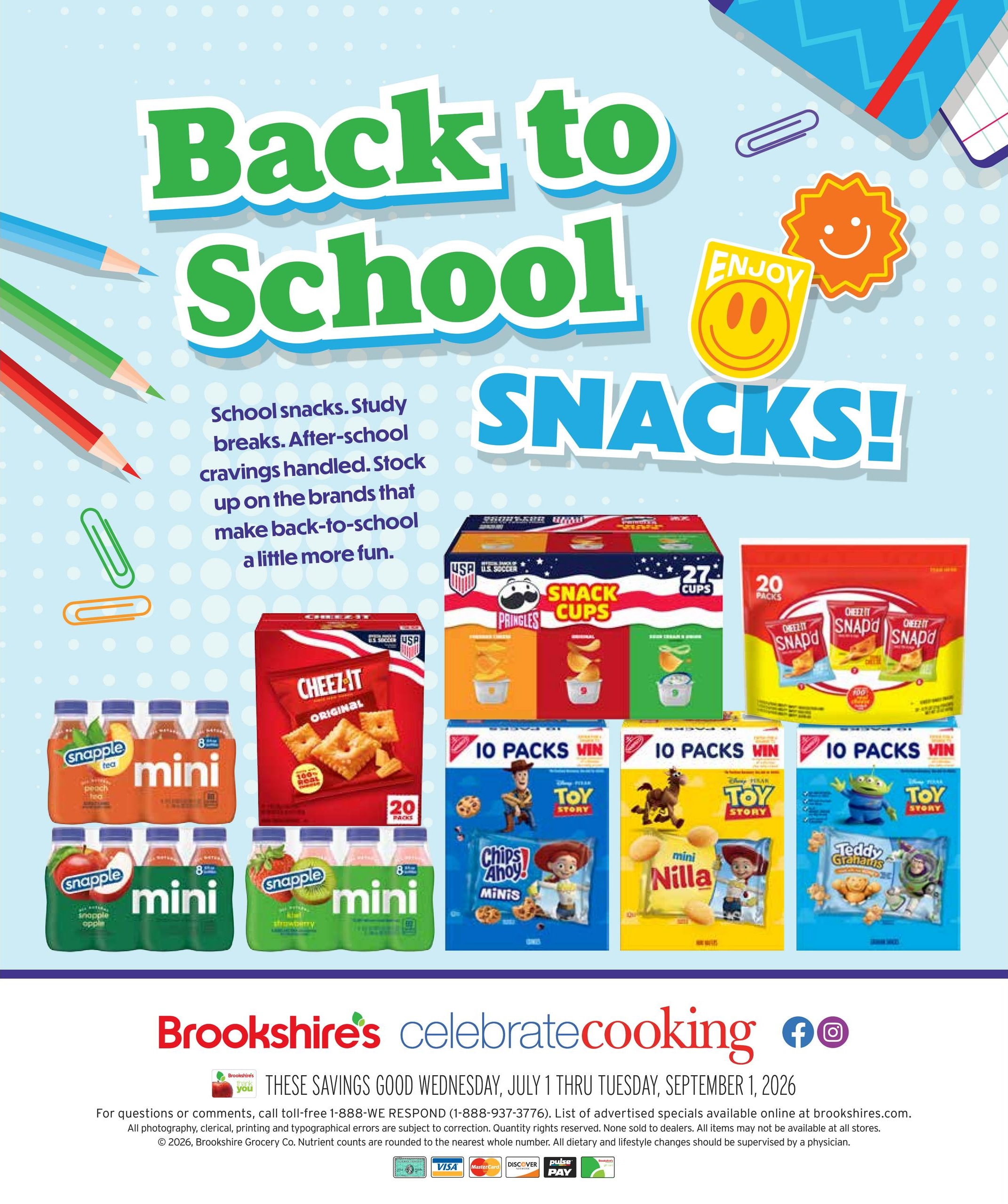 Brookshire's Celebrate Cooking Weekly Ad July 1 - September 1, 2026