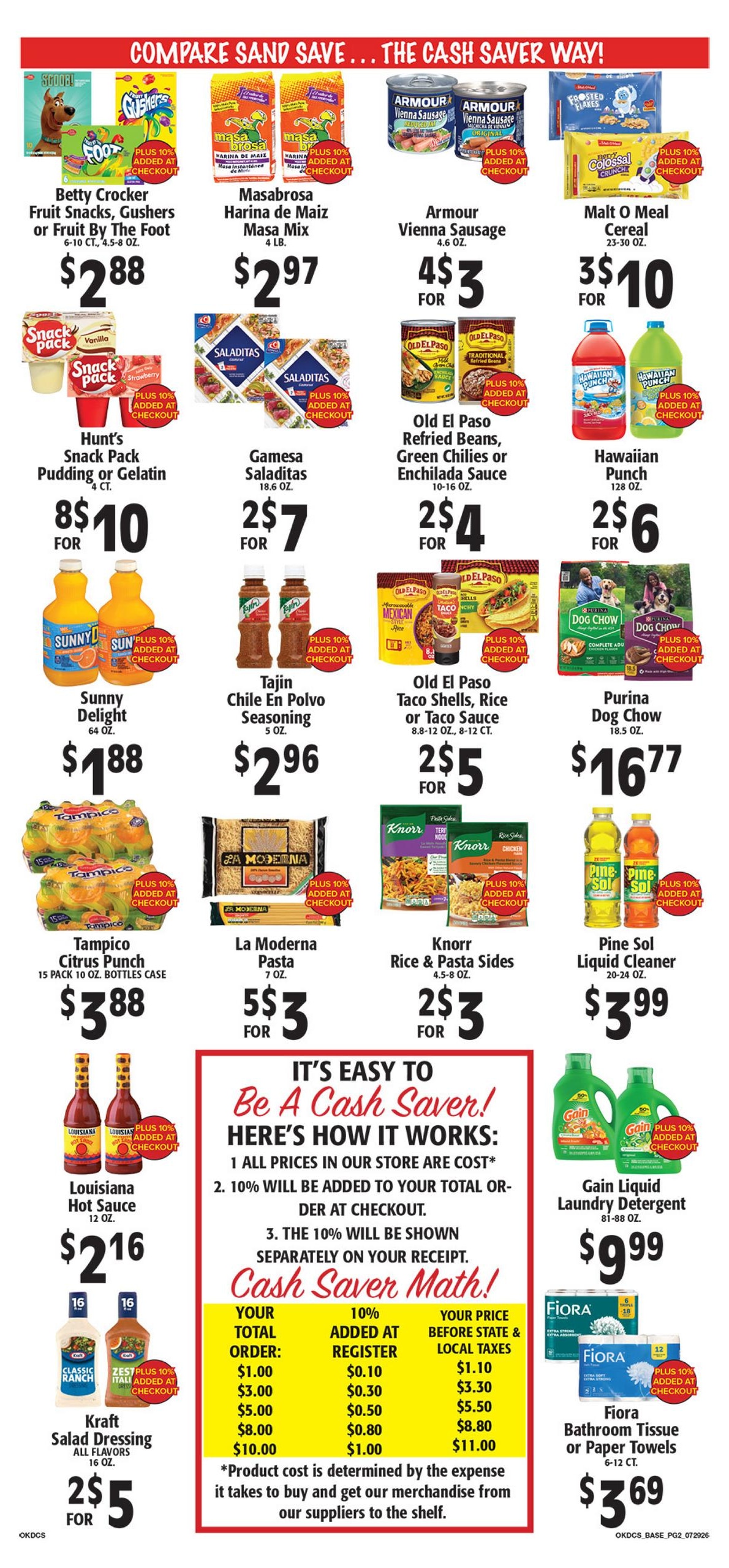 Cash Saver DFW Weekly Ad July 29 - August 11, 2026