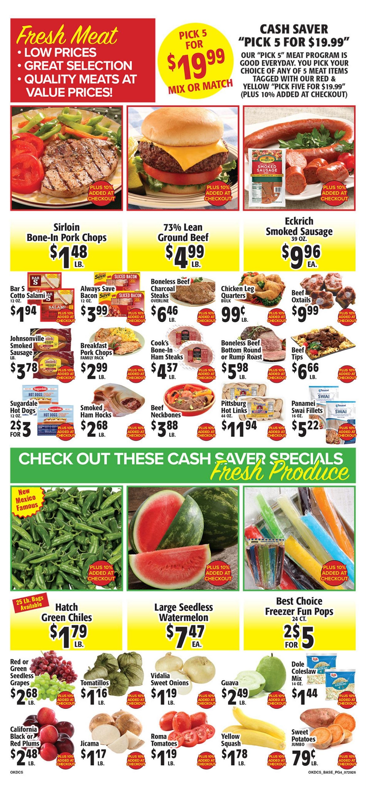 Cash Saver DFW Weekly Ad July 29 - August 11, 2026