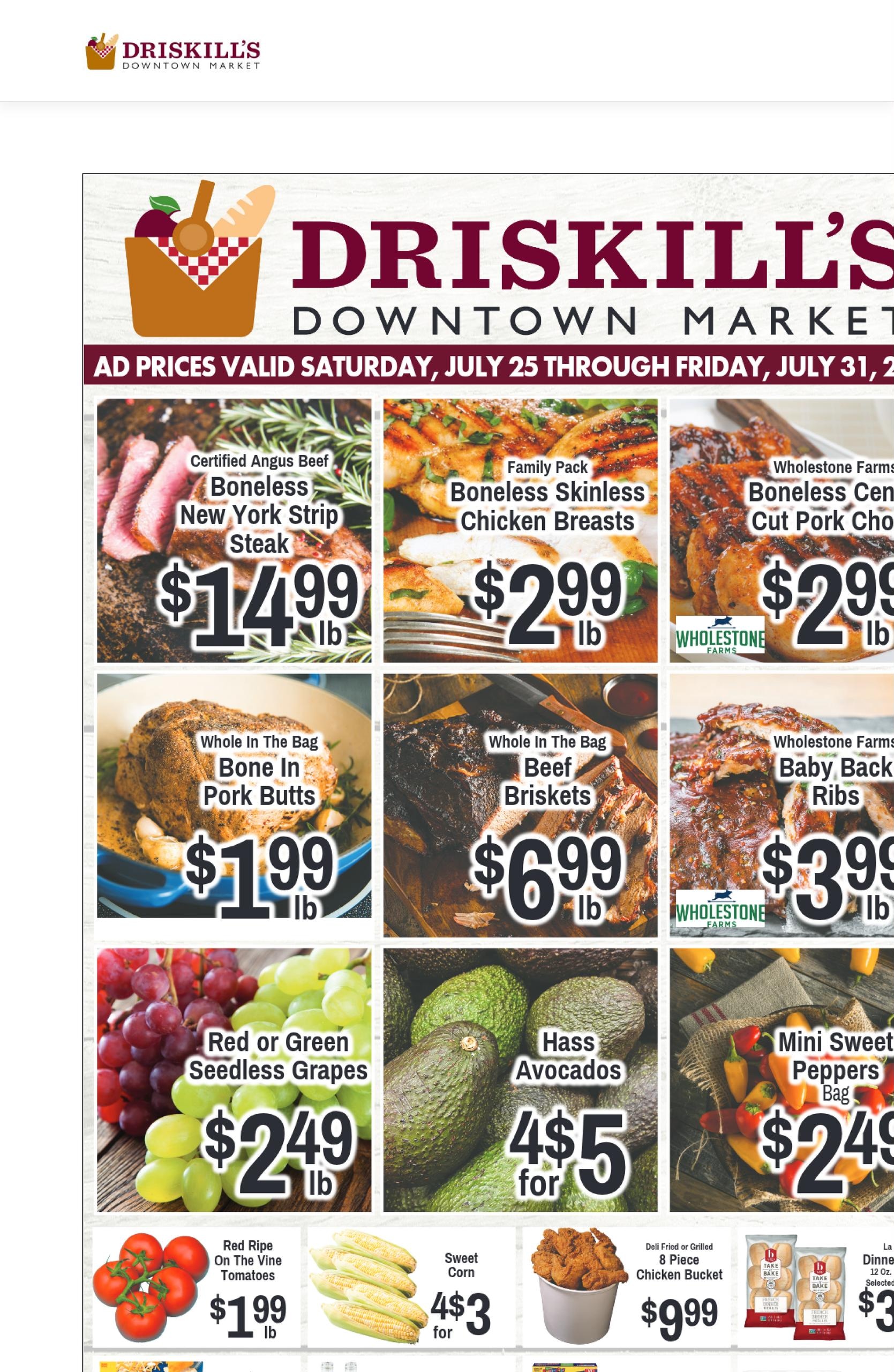 Driskill's Foods Weekly Ad August 2 - 8, 2026