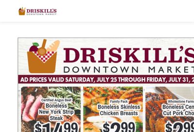 Driskill's Foods Weekly Ad August 2 - 8, 2026