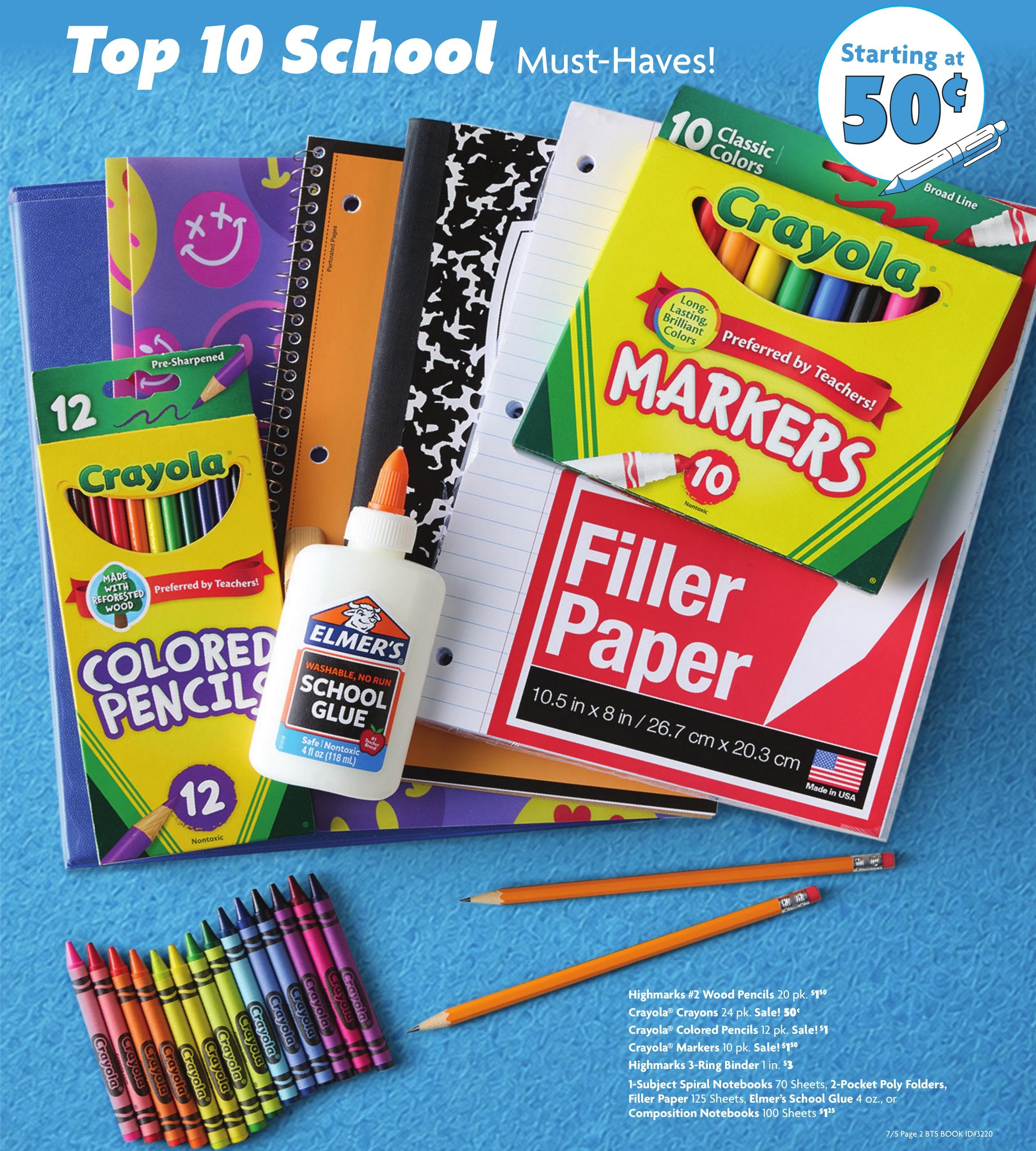 Family Dollar Back to School Book Weekly Ad July 5 - September 7, 2026