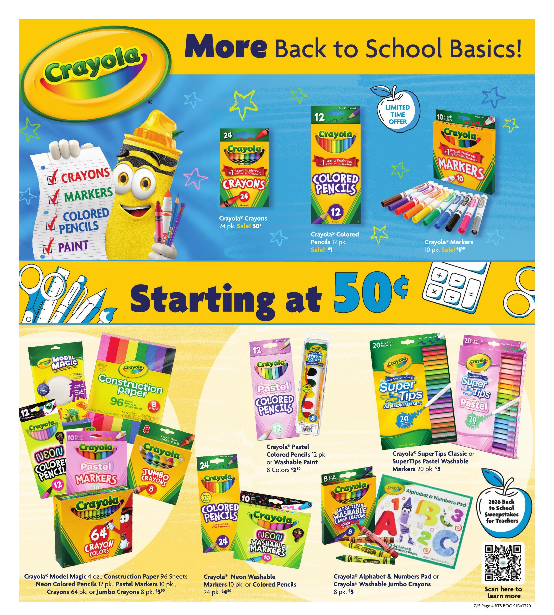 Family Dollar Back to School Book Weekly Ad July 5 - September 7, 2026