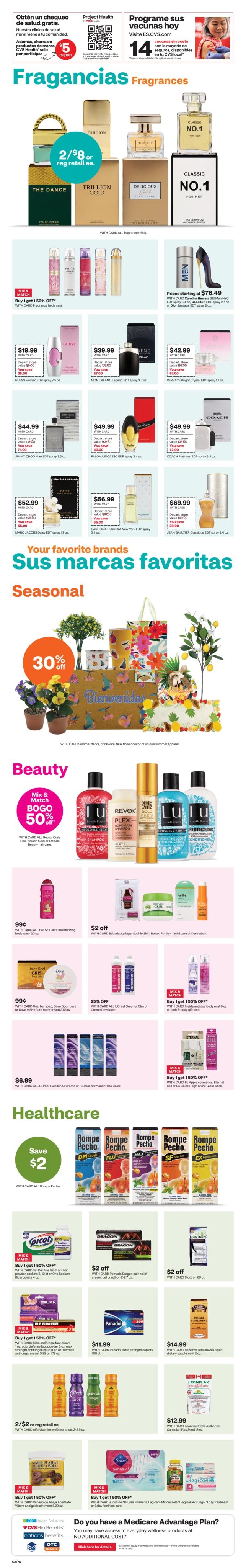 CVS Pharmacy (CA, DC, MD, NV) y más Weekly Ad August 2 - 15, 2026