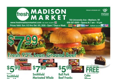 Fresh Madison Market Direct Weekly Weekly Ad August 2 - 8, 2026