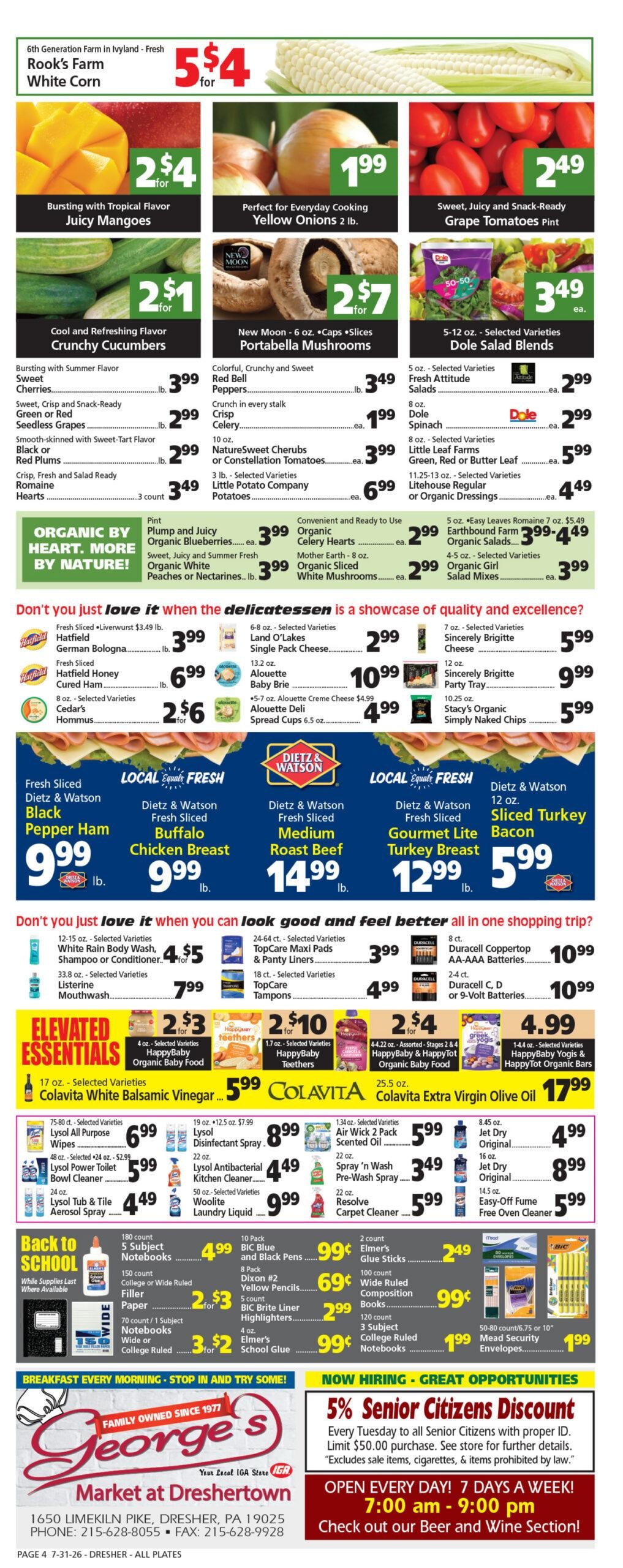 George's Market Weekly Ad July 31 - August 6, 2026
