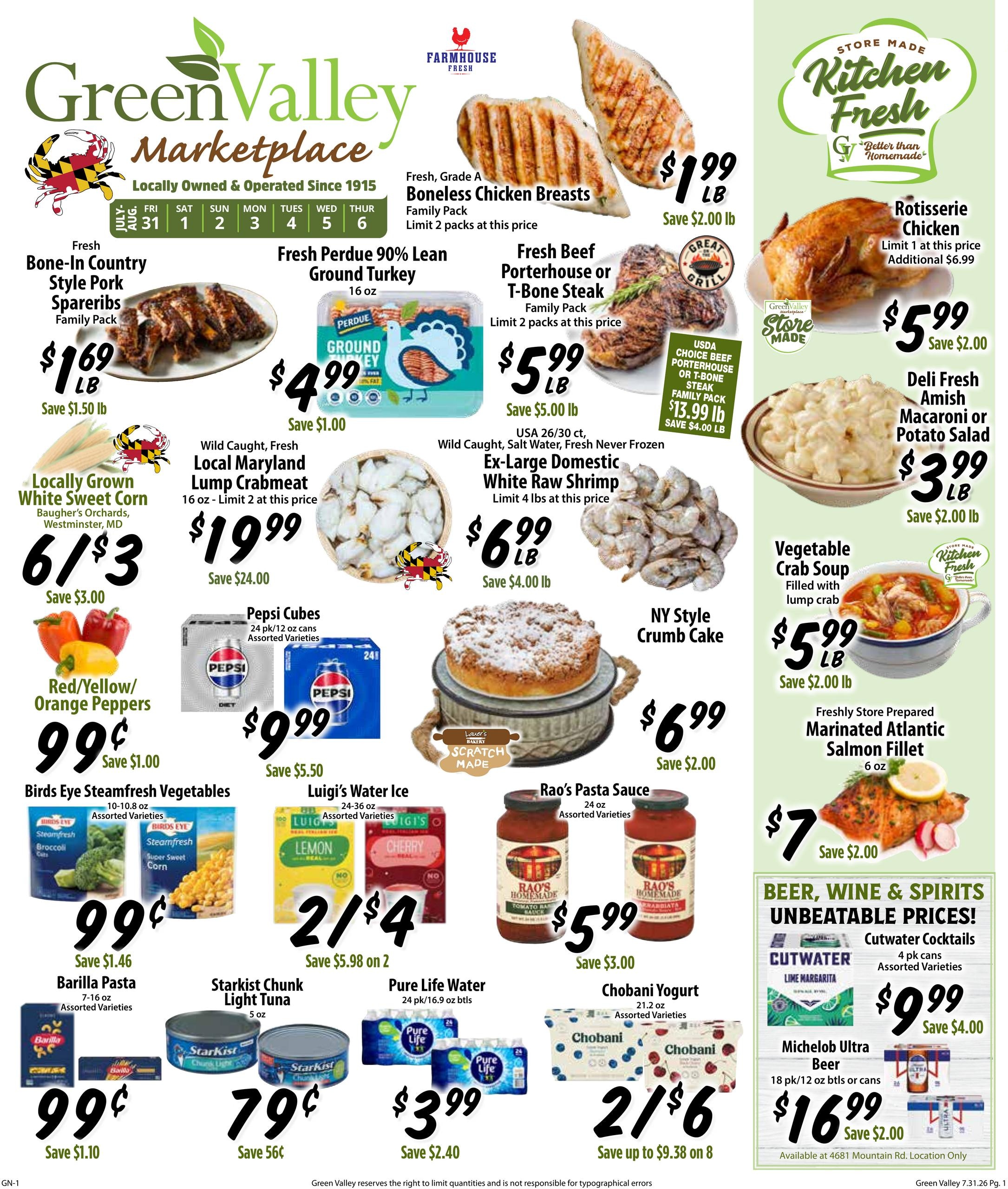 Green Valley Marketplace Weekly Ad July 31 - August 6, 2026