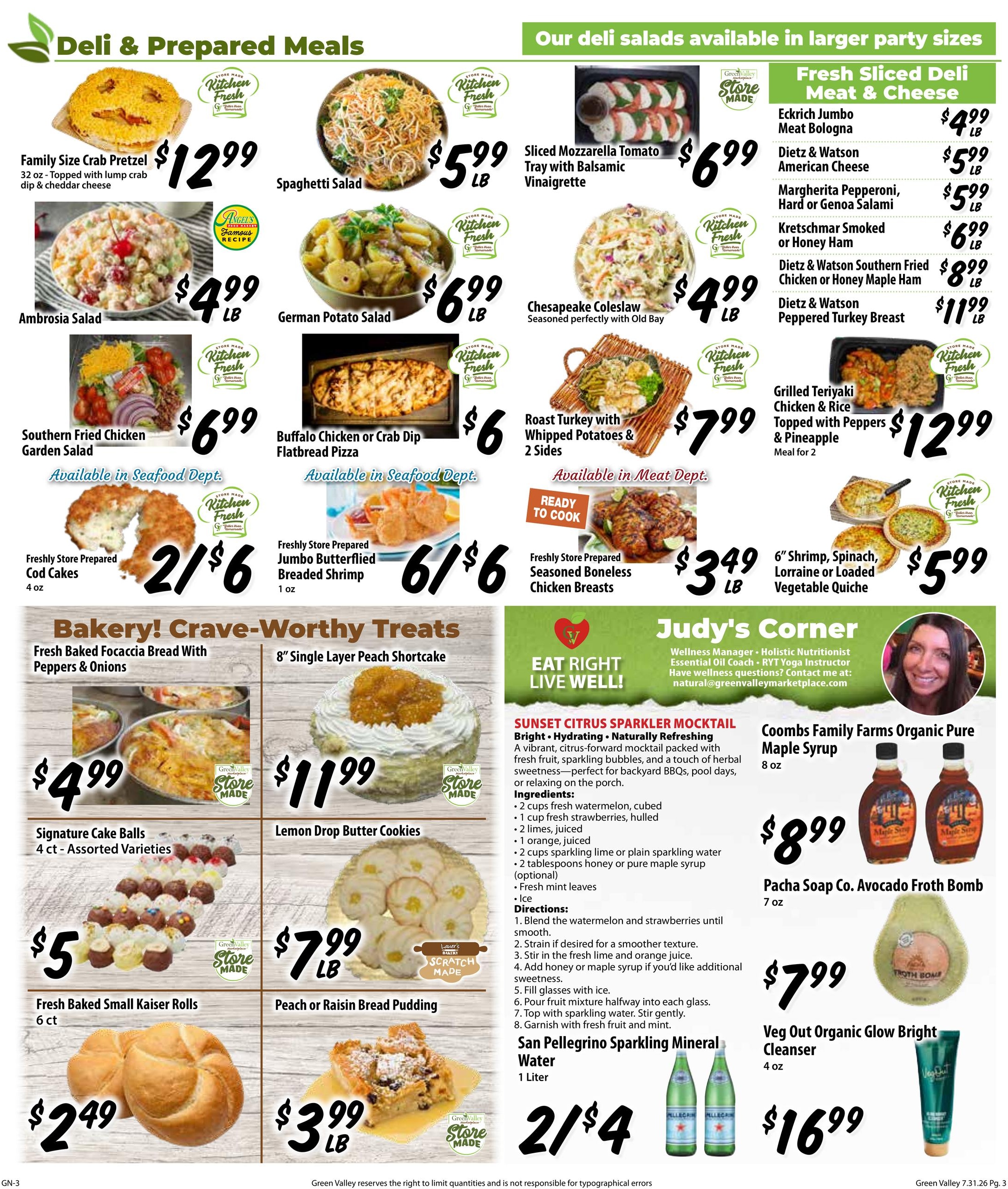 Green Valley Marketplace Weekly Ad July 31 - August 6, 2026
