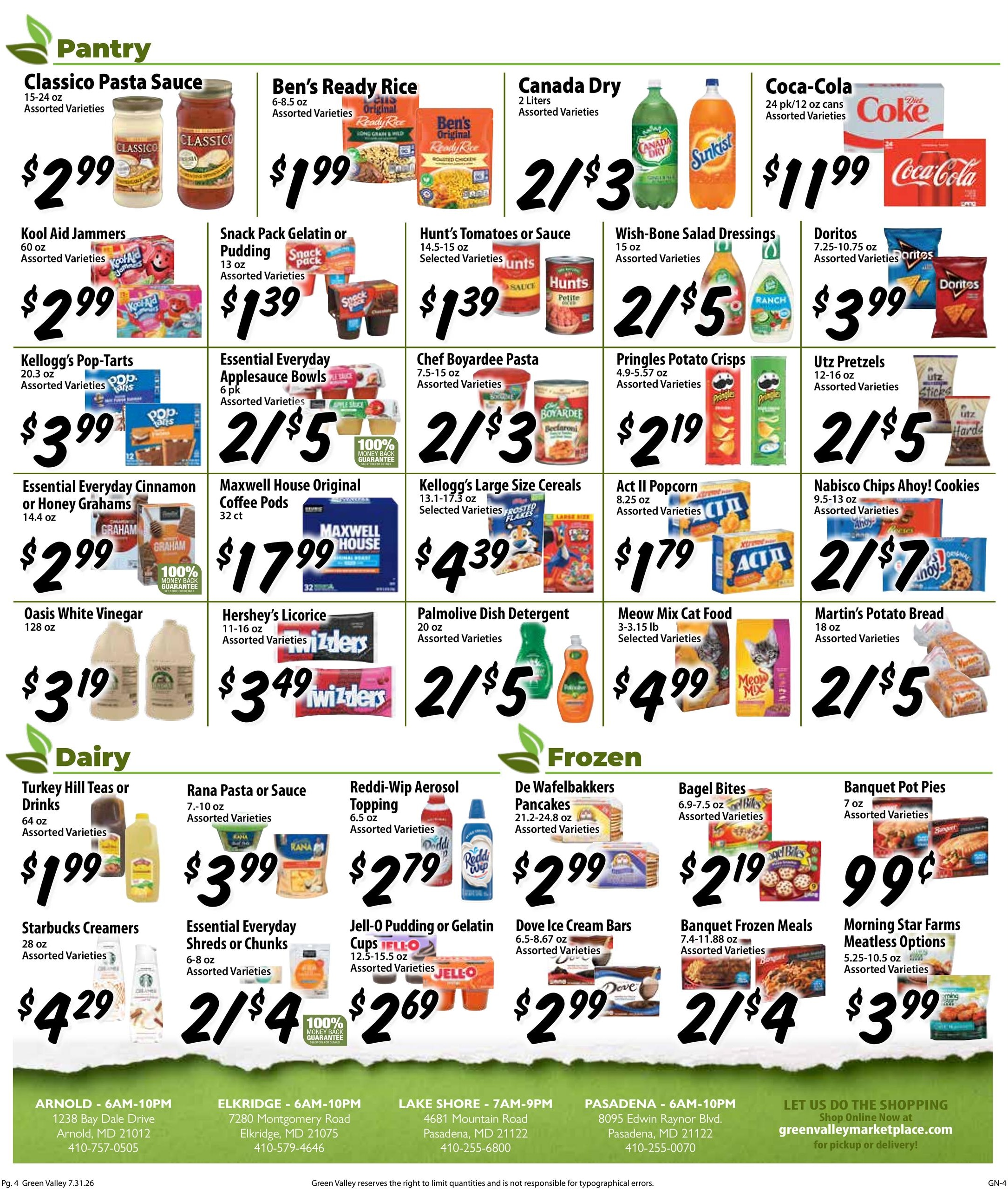 Green Valley Marketplace Weekly Ad July 31 - August 6, 2026