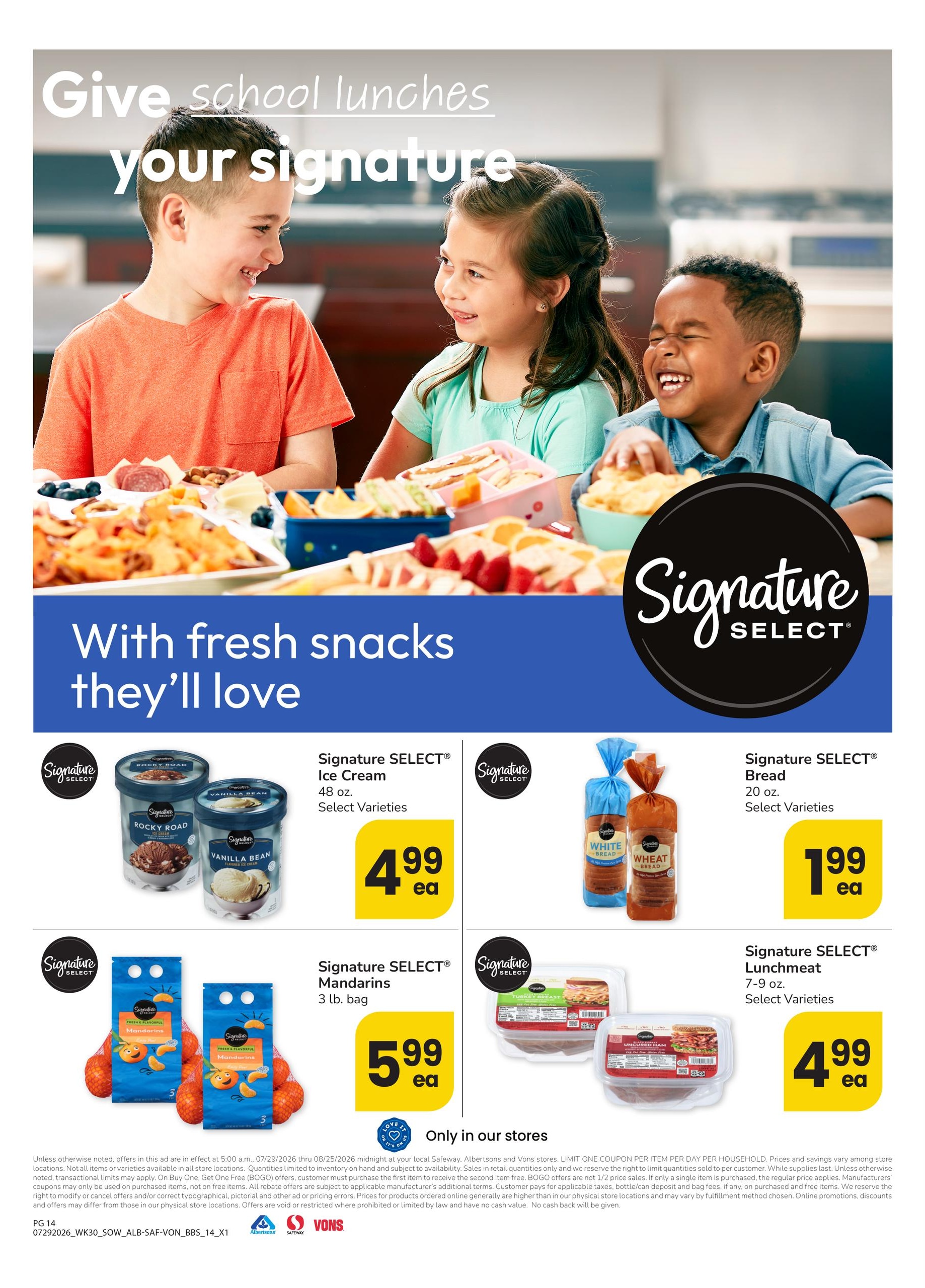 Safeway (AZ, NM, NV) Big Book of Savings Weekly Ad July 29 - August 25, 2026