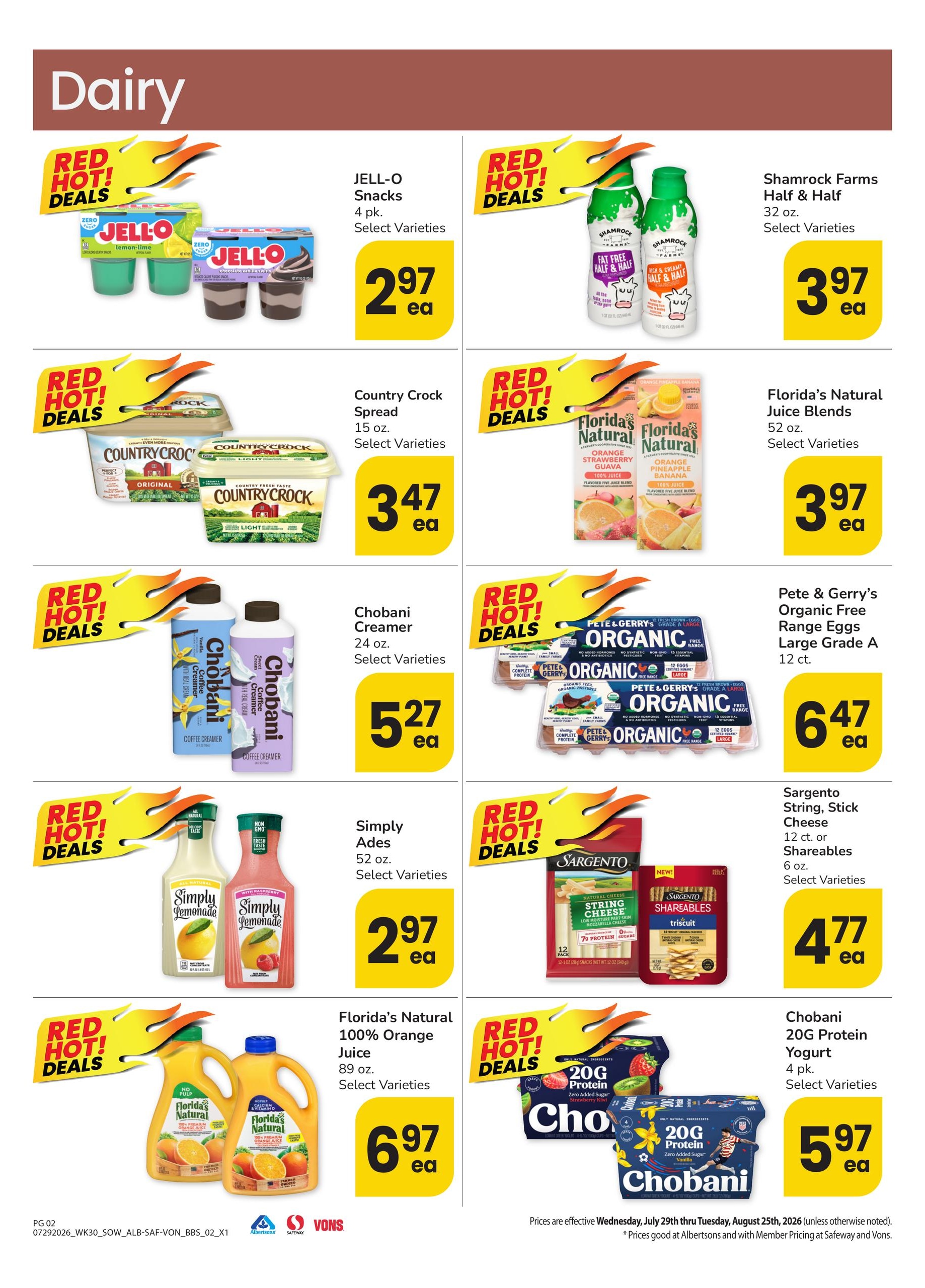 Safeway (AZ, NM, NV) Big Book of Savings Weekly Ad July 29 - August 25, 2026