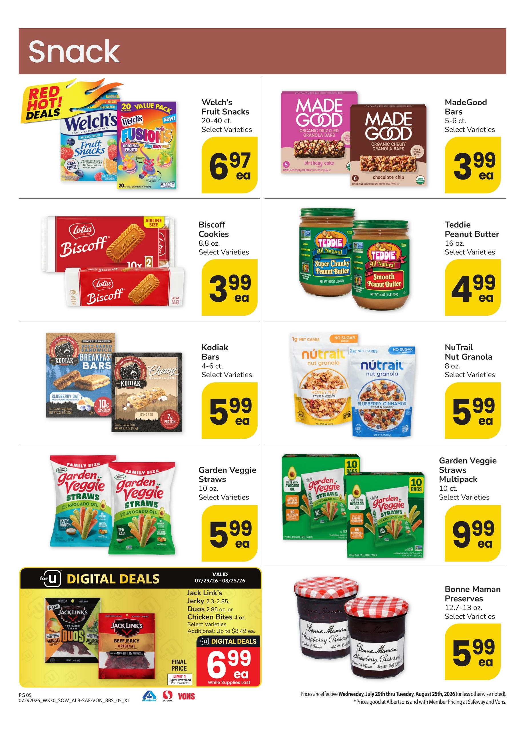 Safeway (AZ, NM, NV) Big Book of Savings Weekly Ad July 29 - August 25, 2026