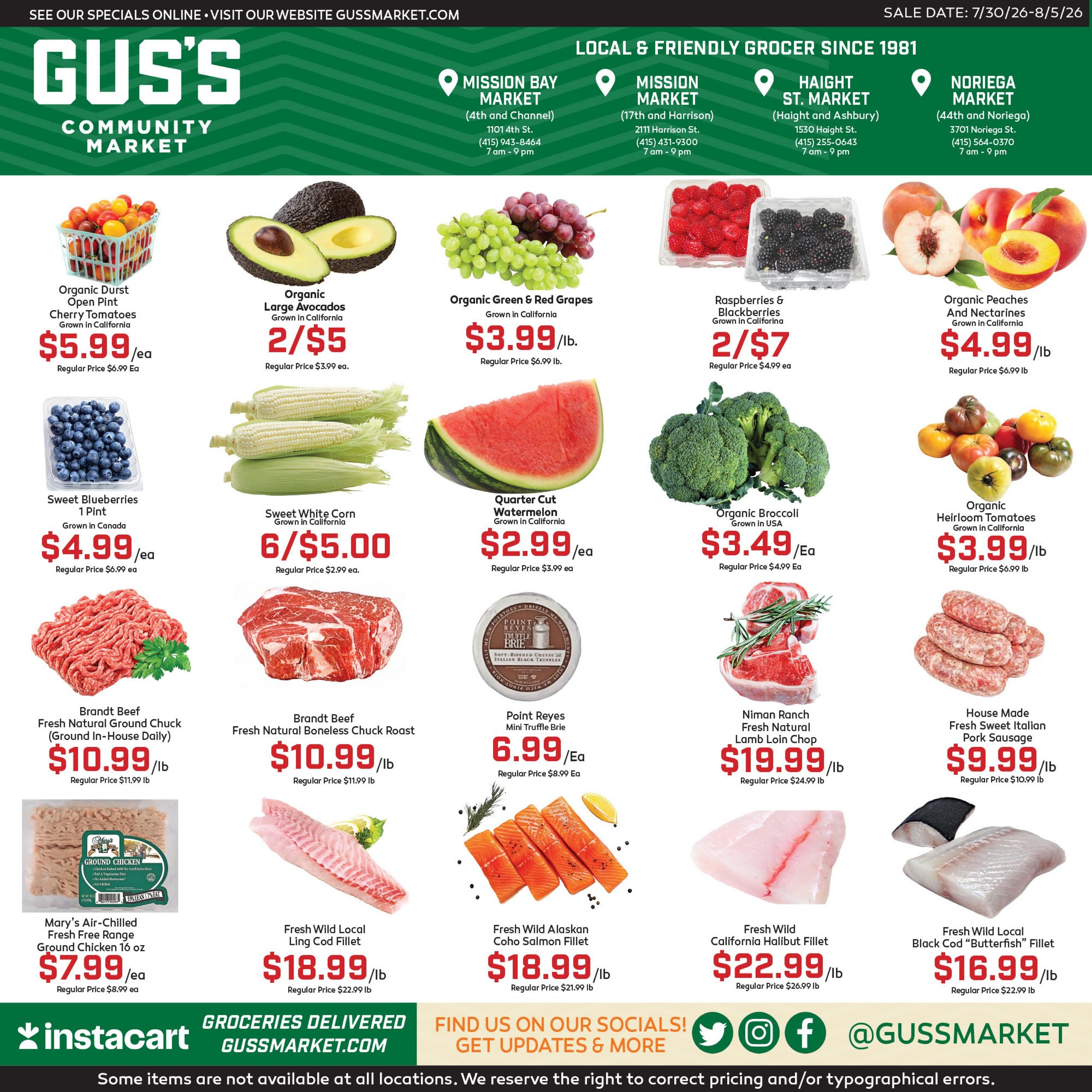 Gus's Market Weekly Ad July 30 - August 5, 2026