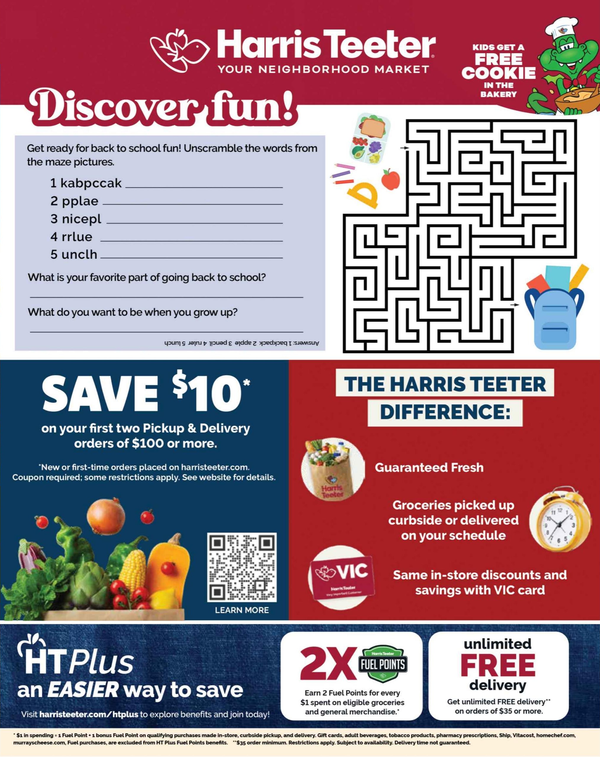 Harris Teeter Discovery Weekly Ad July 15 - August 11, 2026
