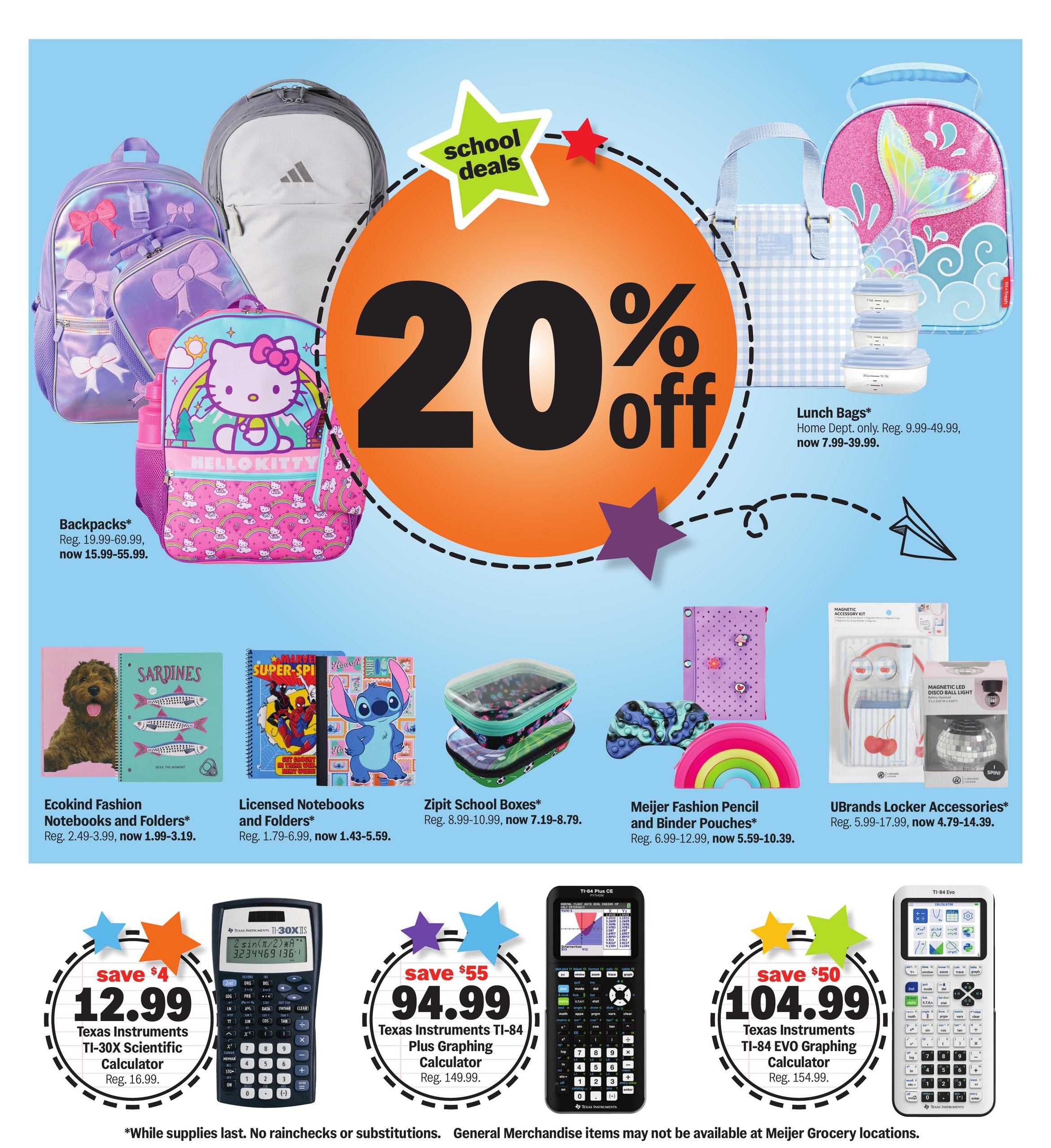 Meijer school deals under $1 Weekly Ad July 29 - August 11, 2026