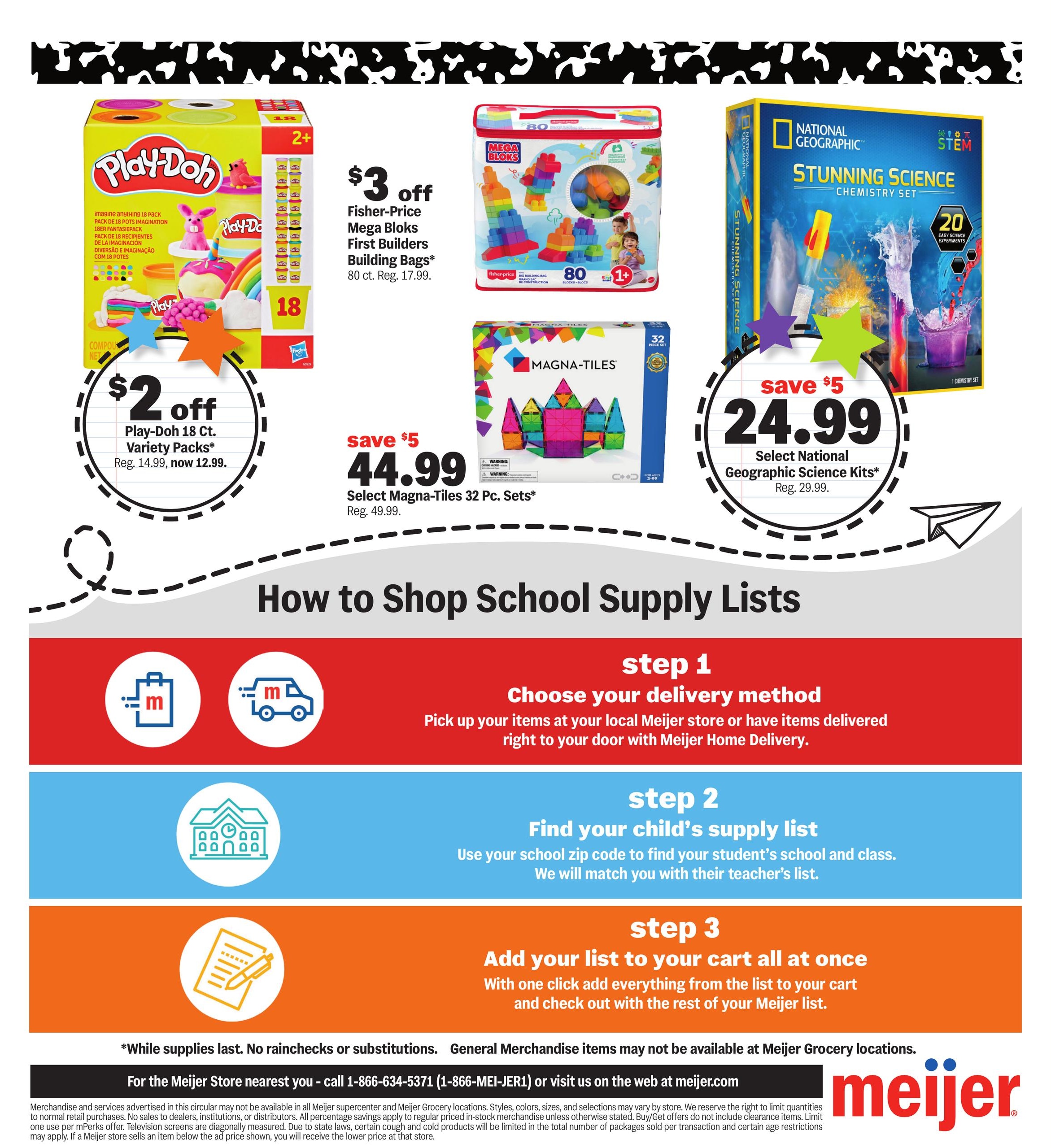 Meijer school deals under $1 Weekly Ad July 29 - August 11, 2026