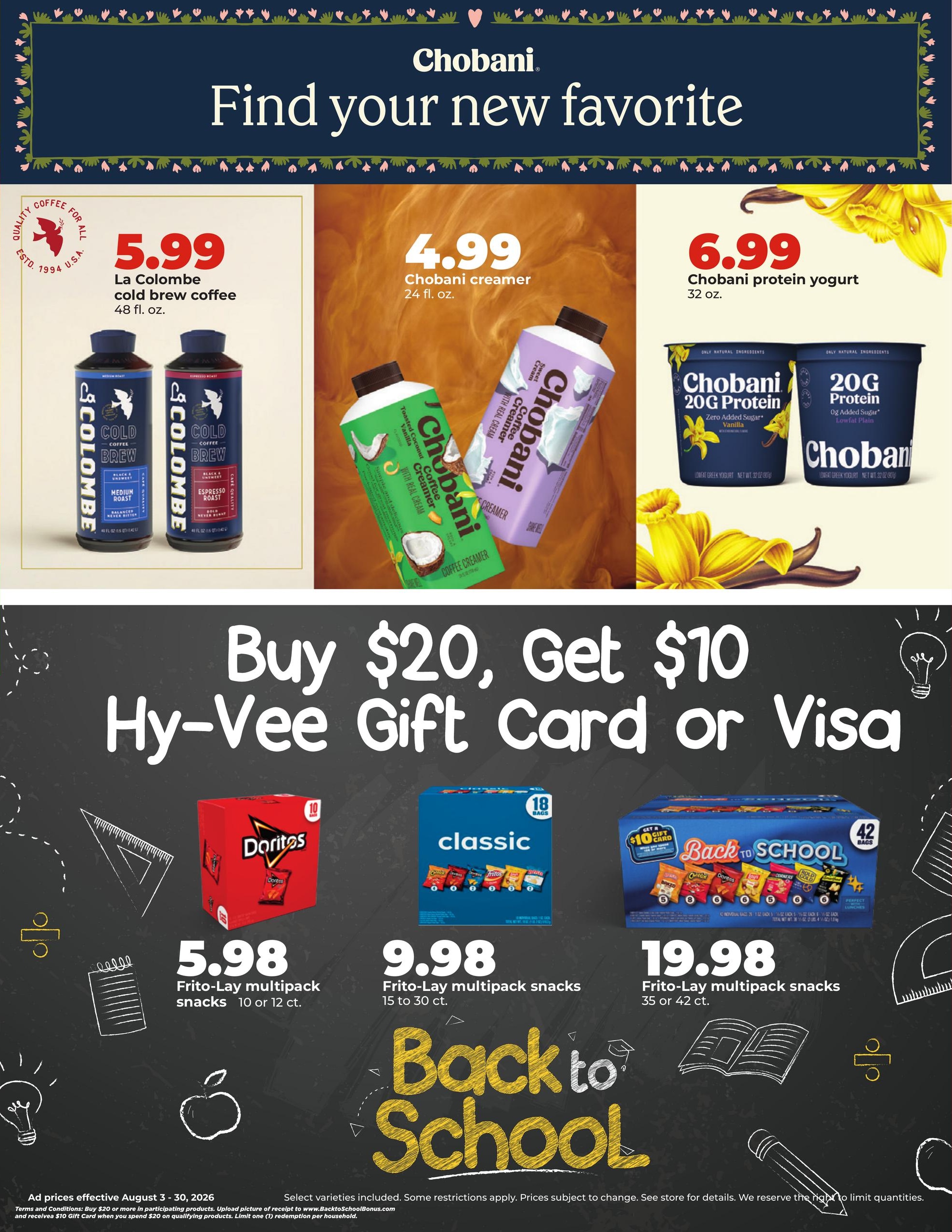 Hy-Vee (IA, IL, KS, MN, MO, NE, SD) Weekly Ad August 3 - 30, 2026