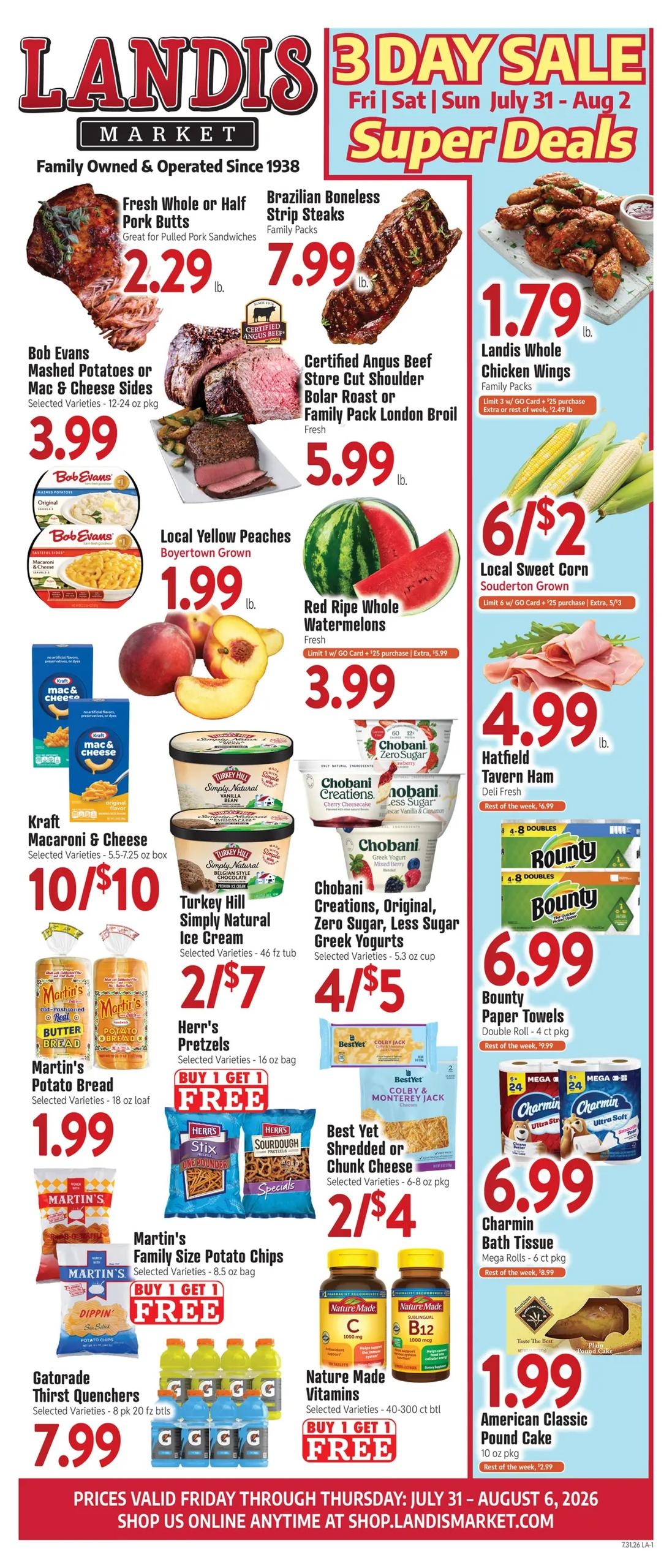 Landis Weekly Ad July 31 - August 6, 2026