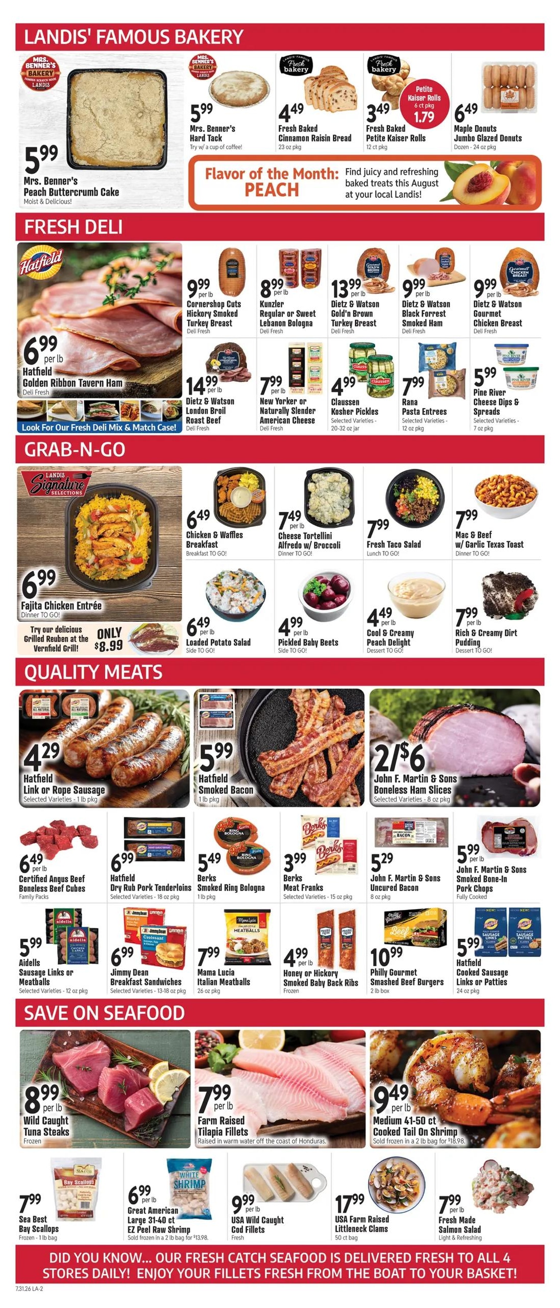 Landis Weekly Ad July 31 - August 6, 2026