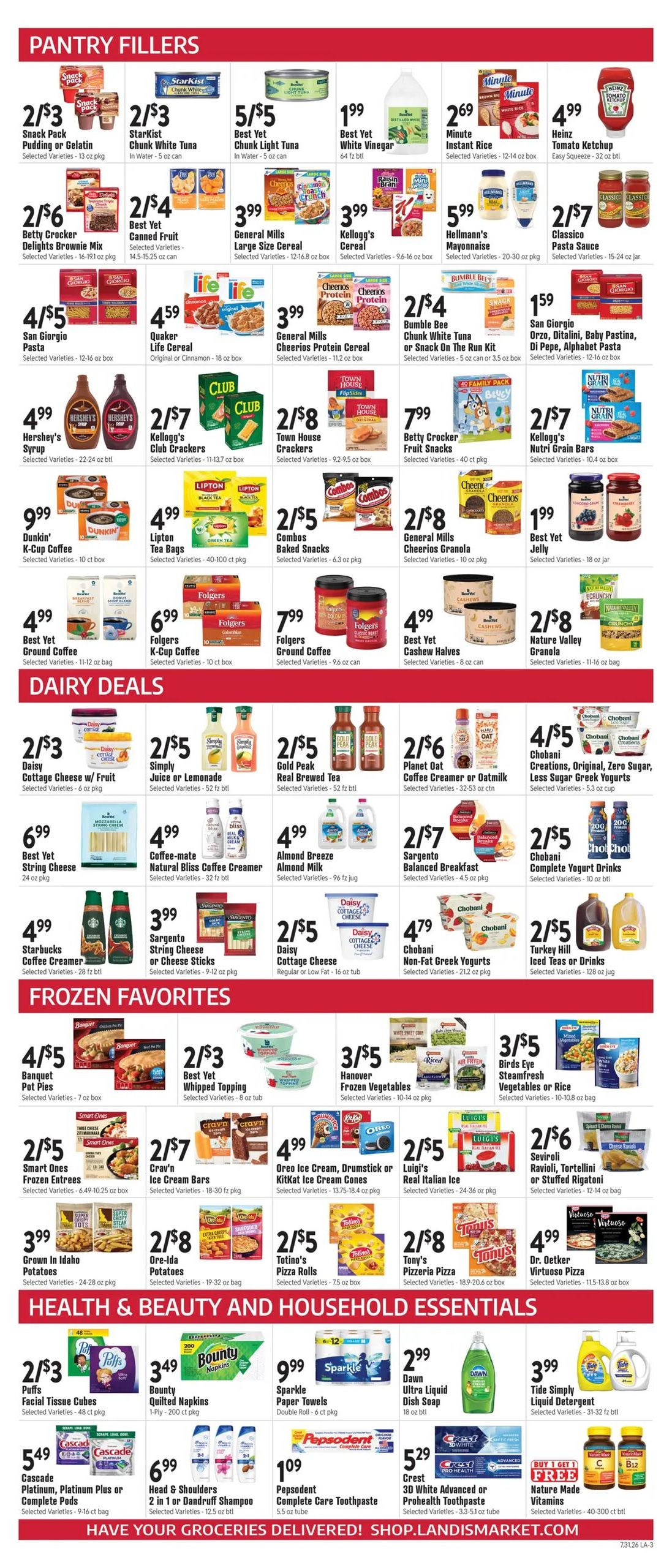 Landis Weekly Ad July 31 - August 6, 2026