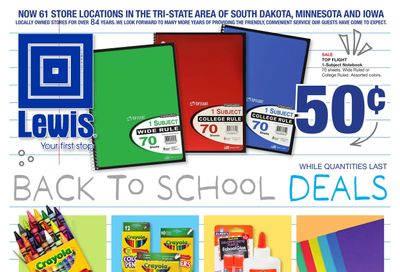 Lewis Drug (IA, SD) Back To School Weekly Ad August 1 - 29, 2026