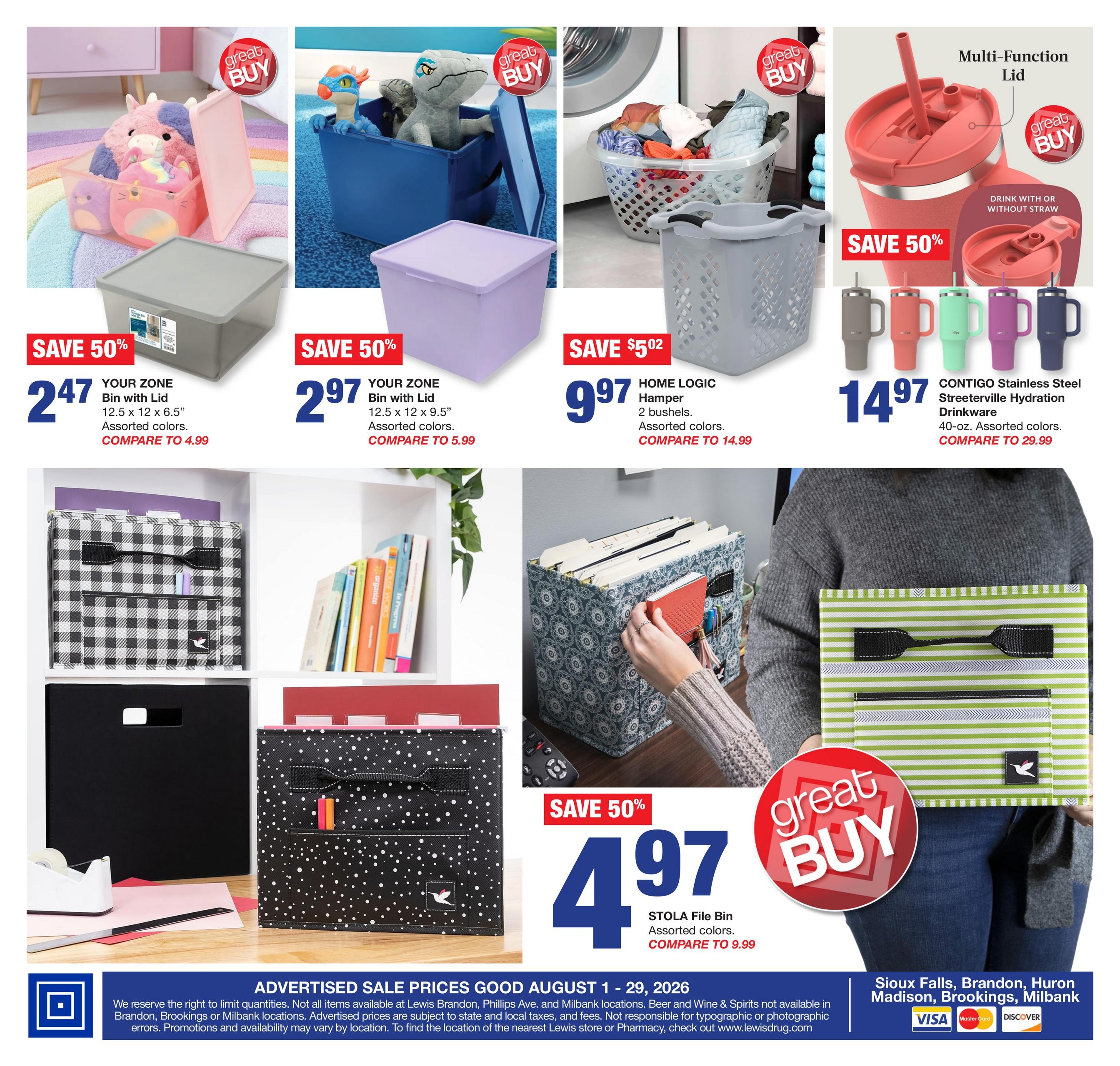 Lewis Drug (IA, SD) Back To School Weekly Ad August 1 - 29, 2026