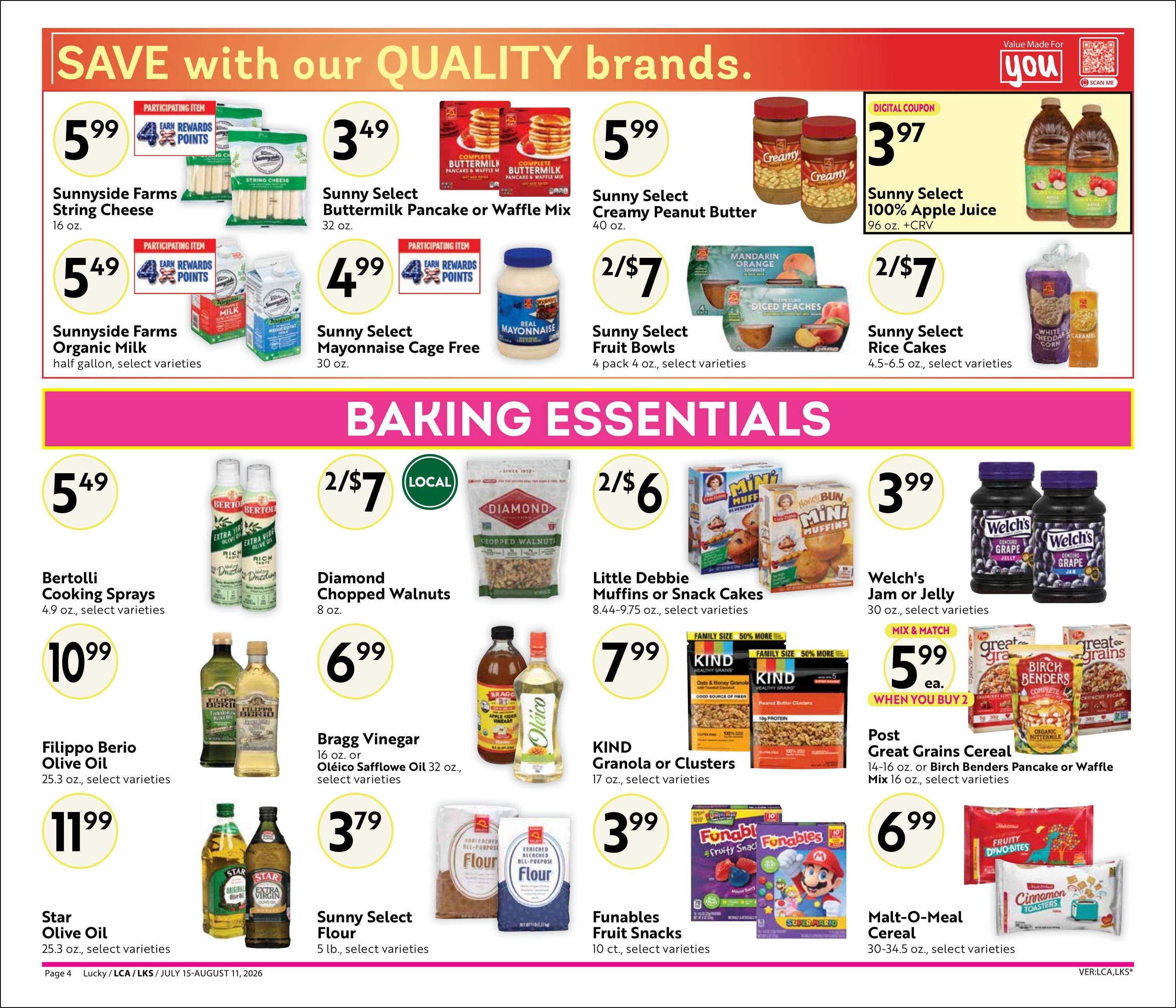 Lucky Supermarkets (San Francisco–Emeryville Area, CA) Steals & Deals Weekly Ad July 15 - August 11, 2026