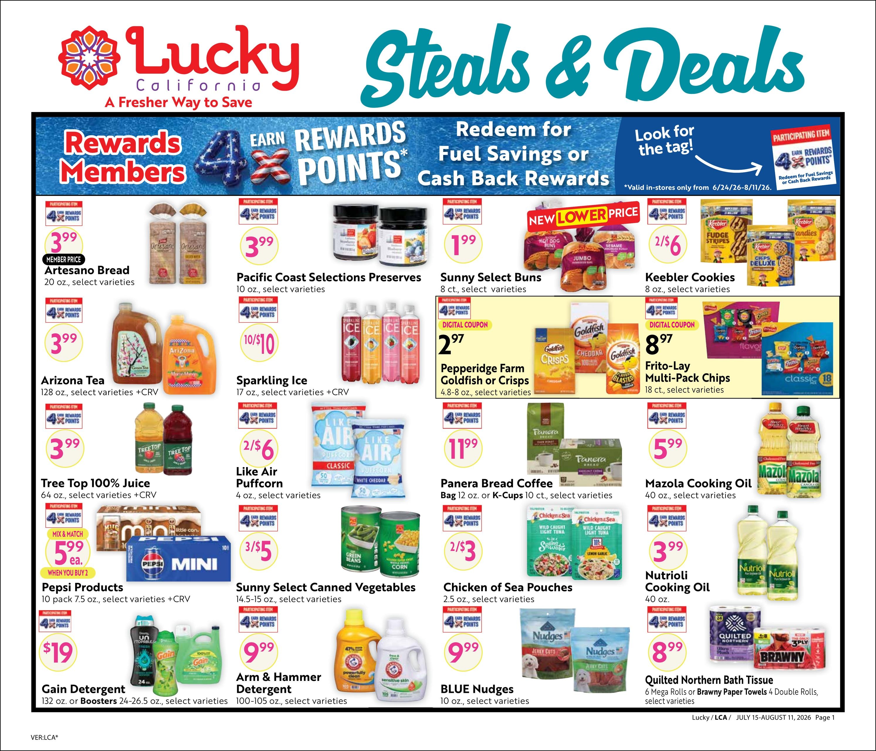 Lucky Supermarkets (CA) Steals & Deals Weekly Ad July 15 - August 11, 2026