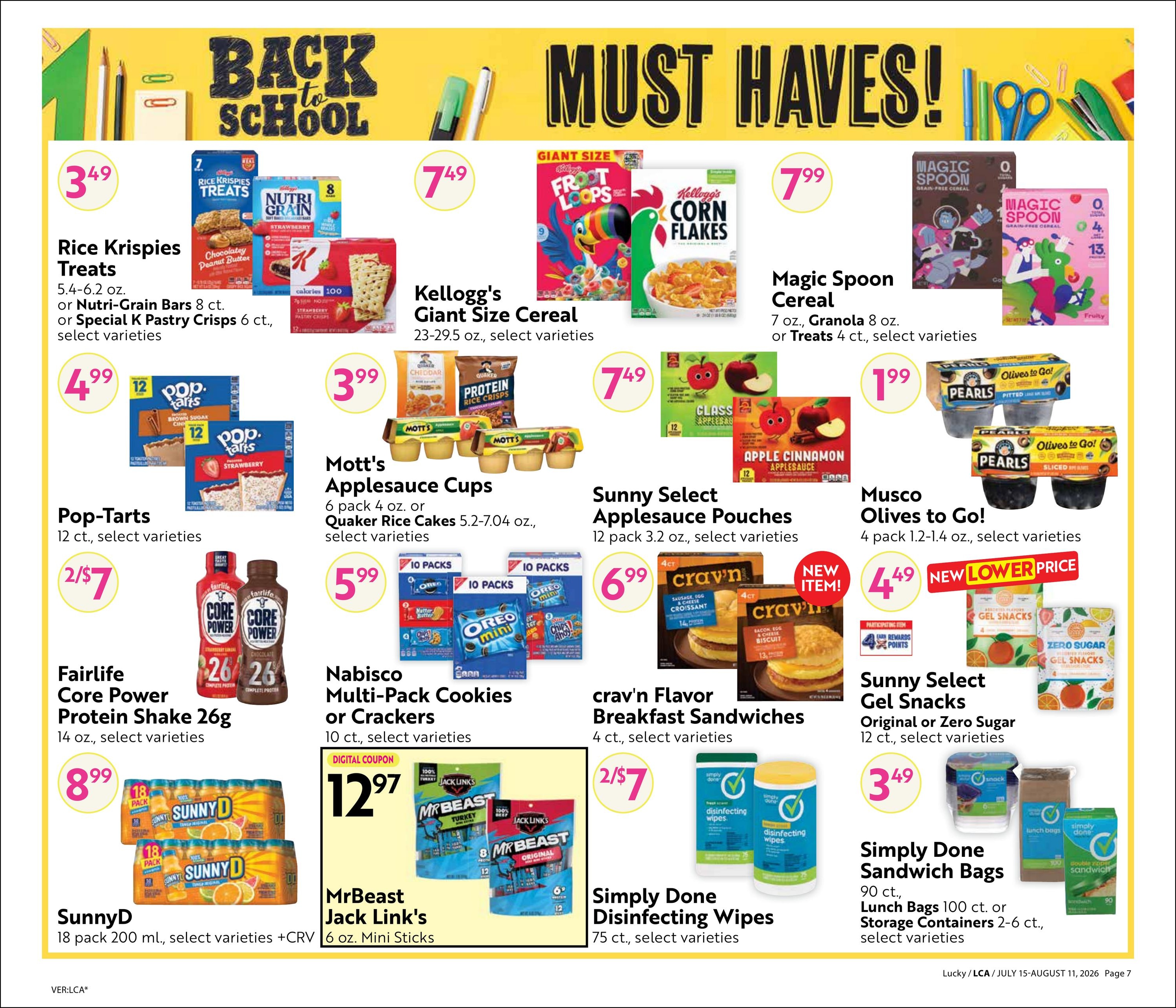 Lucky Supermarkets (CA) Steals & Deals Weekly Ad July 15 - August 11, 2026