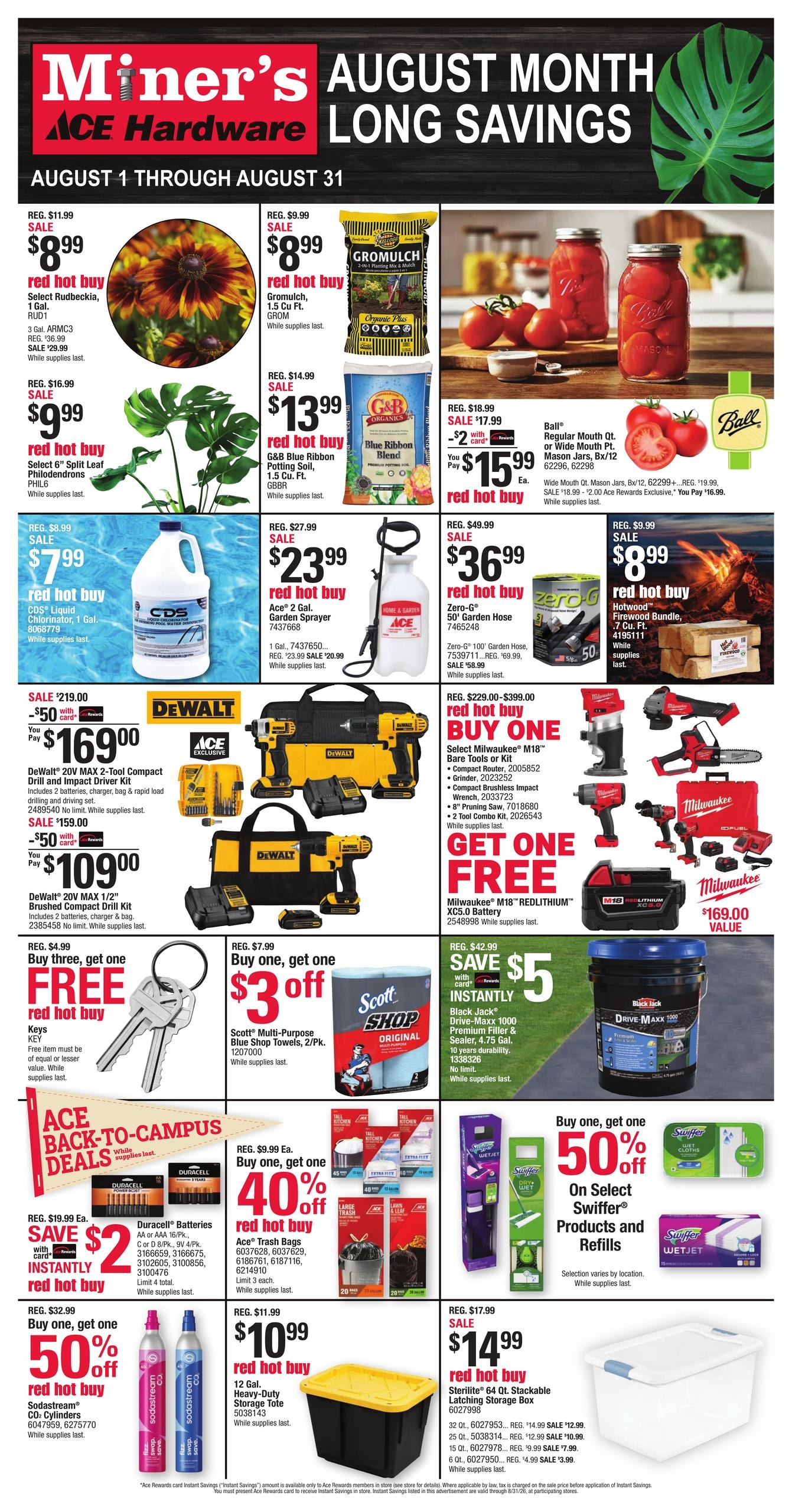 Ace Hardware (CA) August Month Long Weekly Ad August 1 - 31, 2026