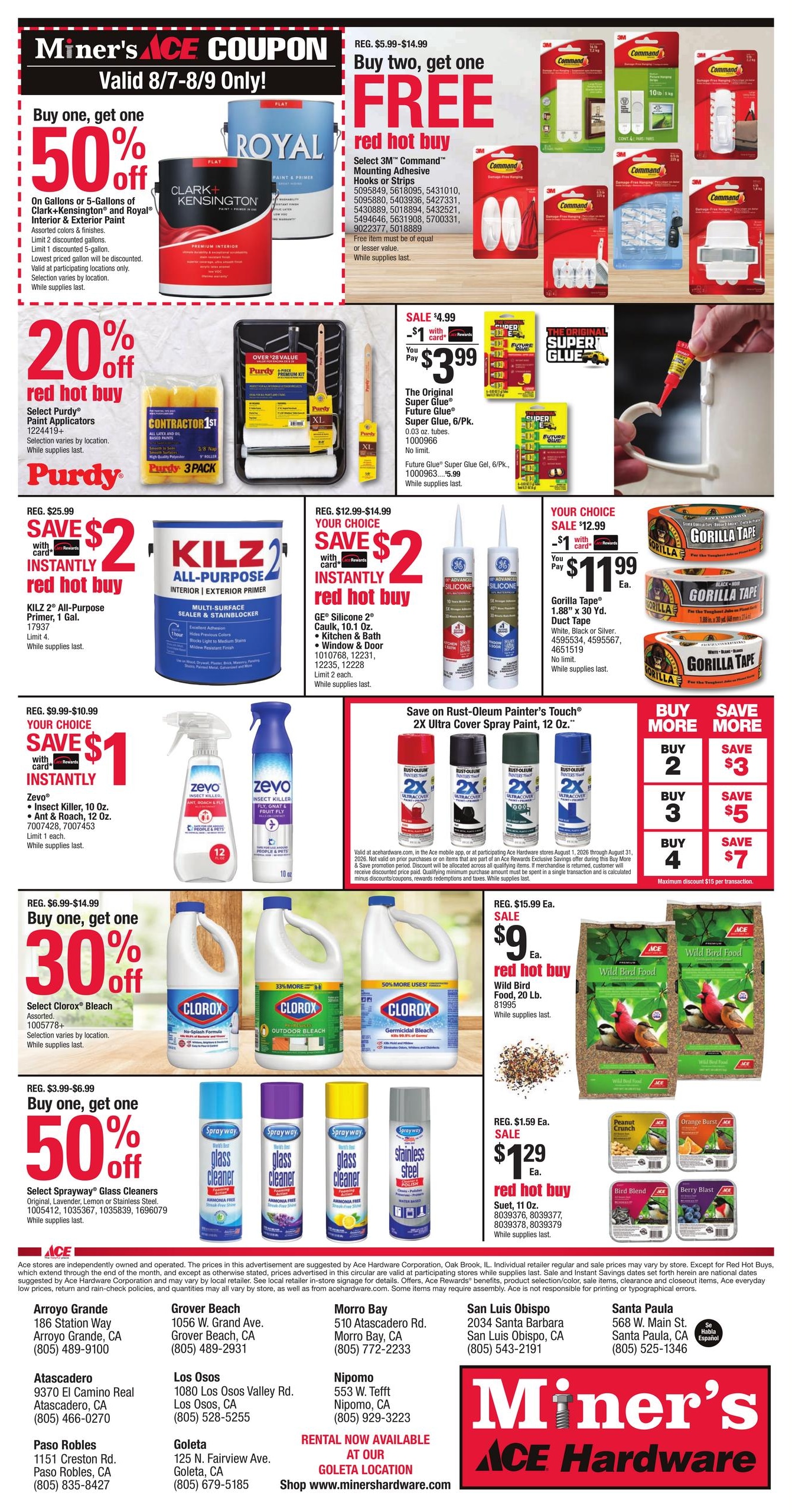 Ace Hardware (CA) August Month Long Weekly Ad August 1 - 31, 2026