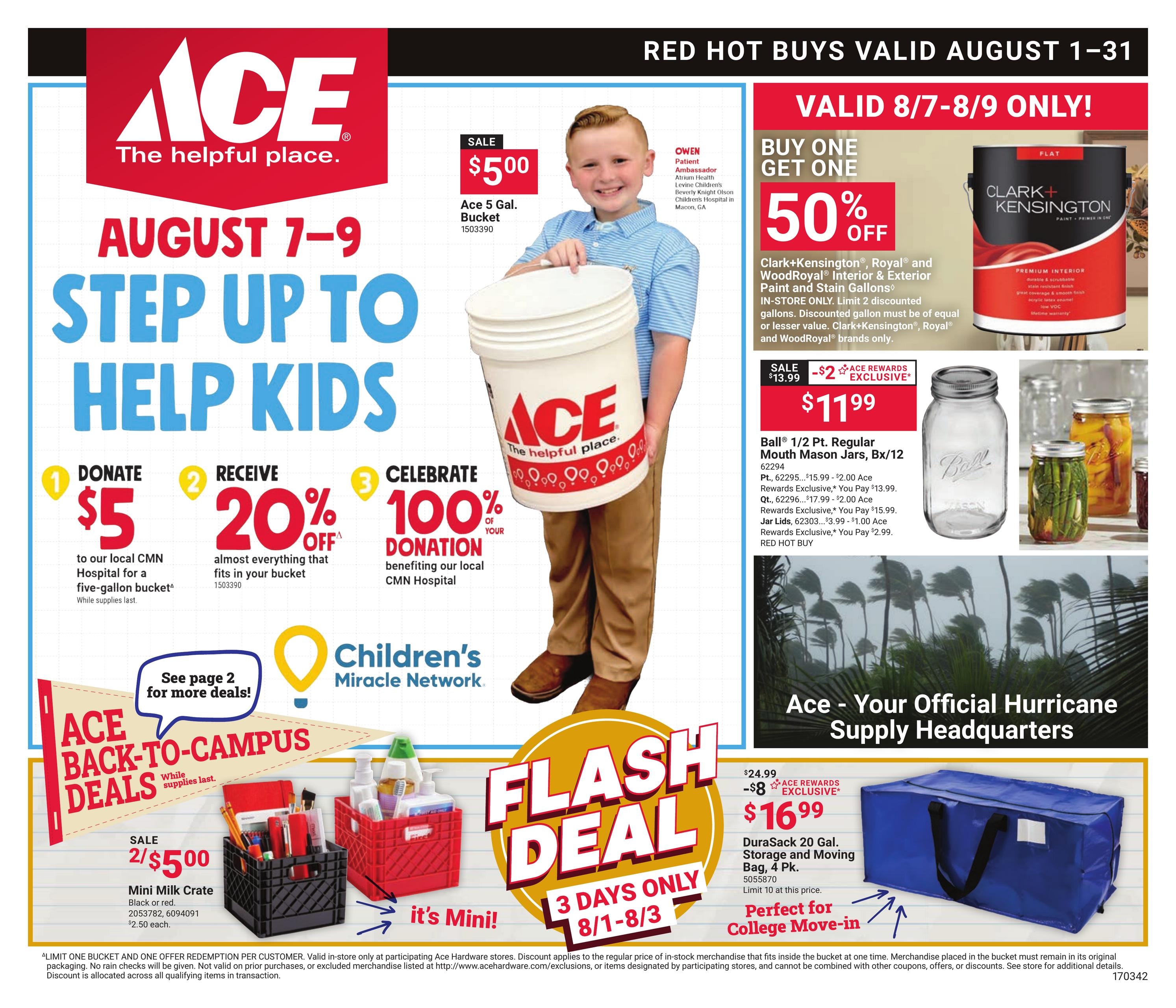 Ace Hardware (FL, GA, SC) Weekly Ad August 1 - 31, 2026