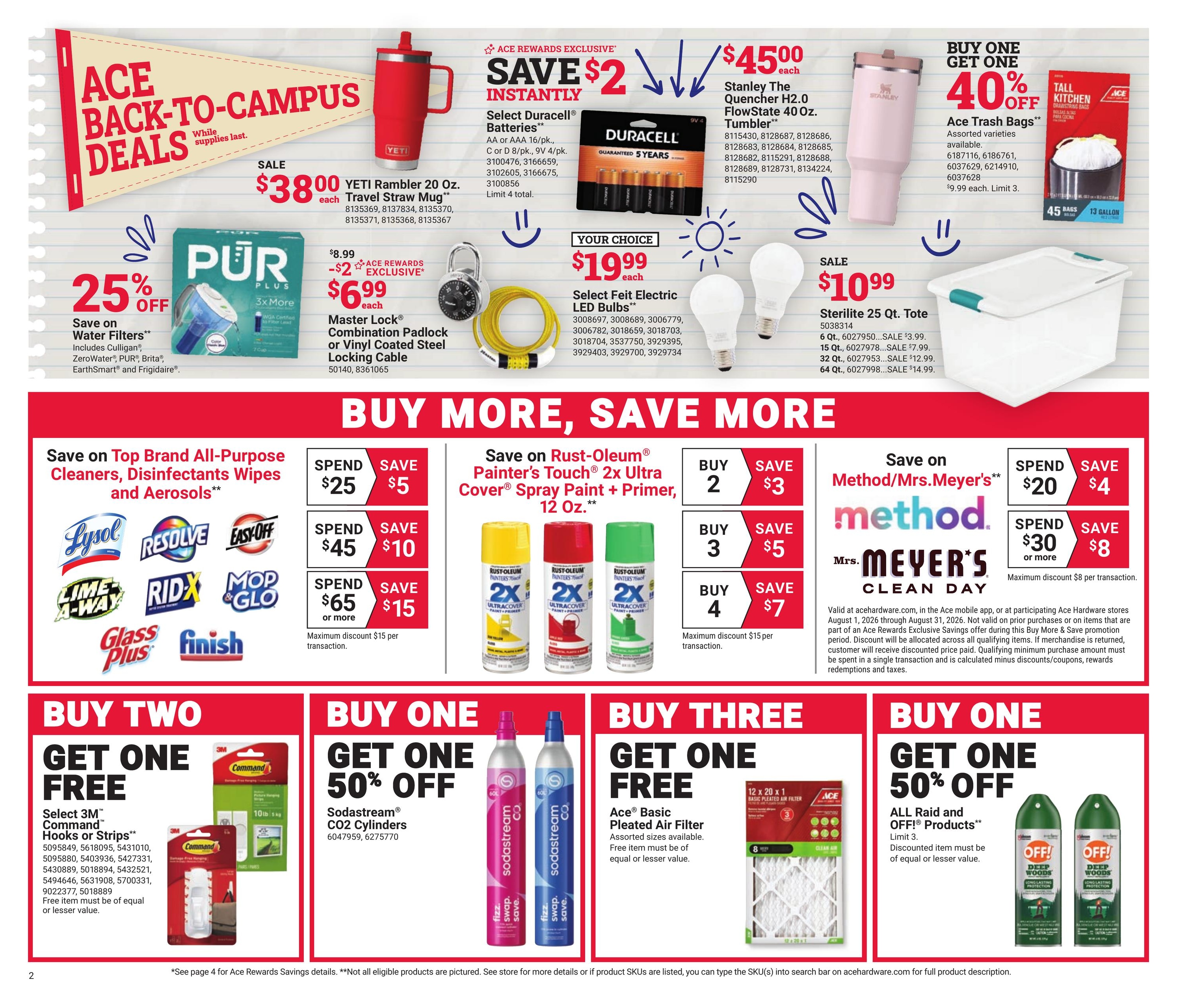 Ace Hardware (FL, GA, SC) Weekly Ad August 1 - 31, 2026