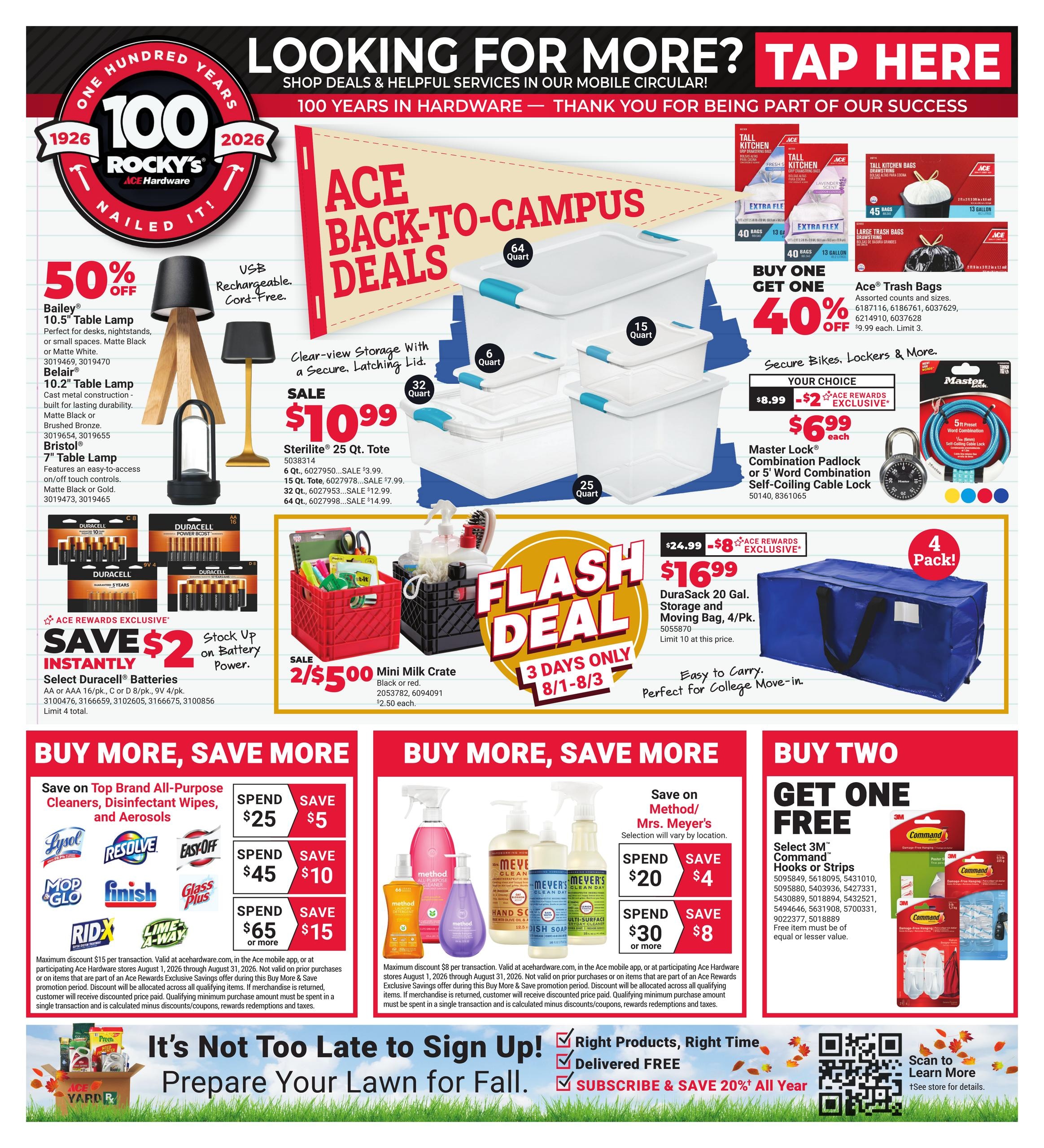 Ace Hardware (FL) August Red Hot Buys Weekly Ad August 1 - 31, 2026