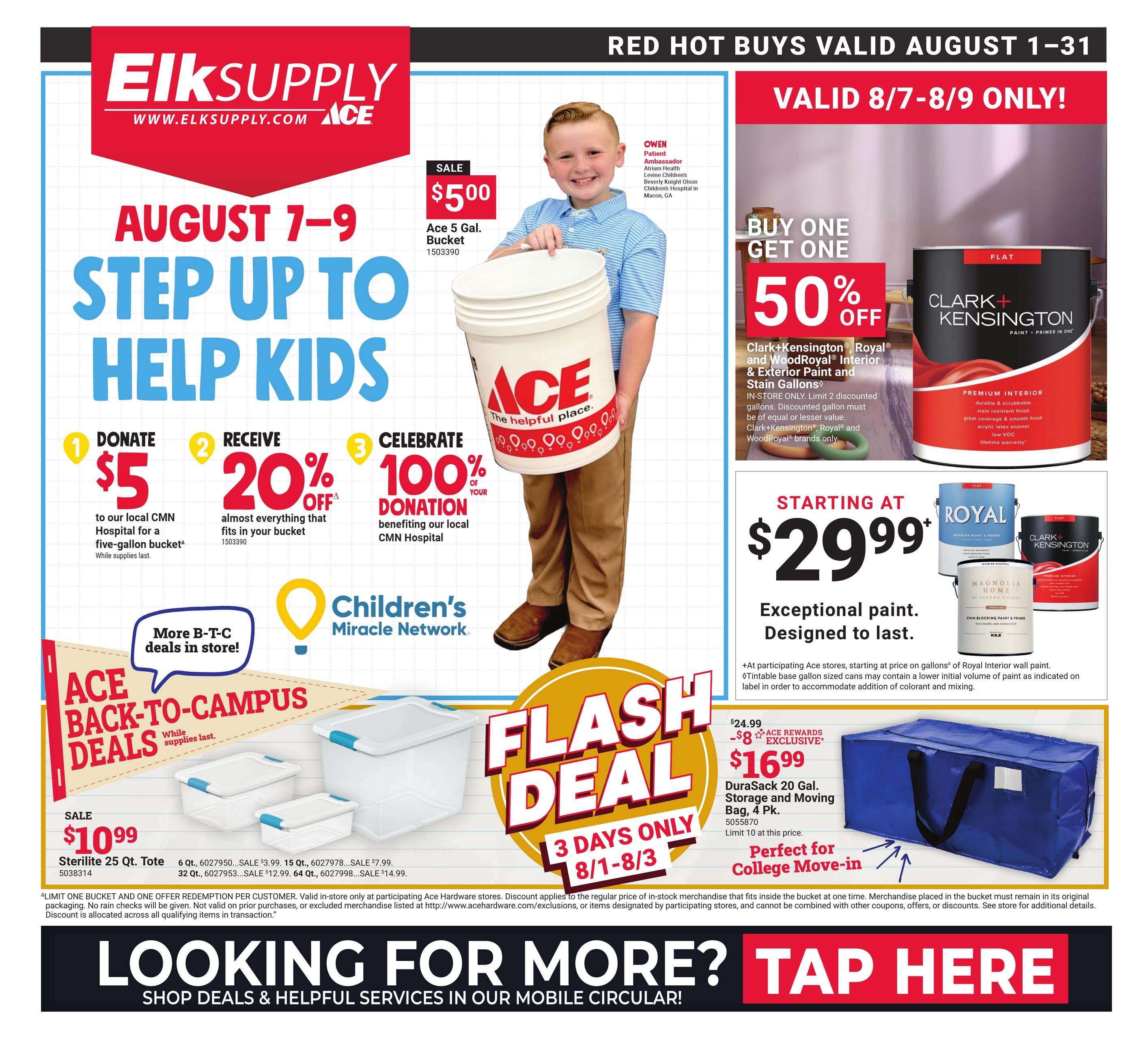 Ace Hardware (OK, TX) August Red Hot Buys Weekly Ad August 1 - 31, 2026