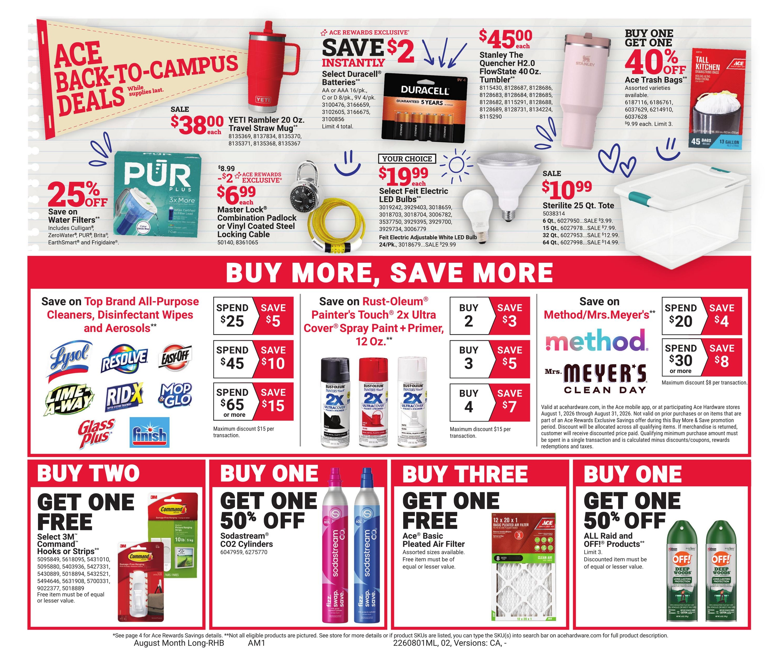 Ace Hardware August Month Long Red Hot Buys Weekly Ad August 1 - 31, 2026