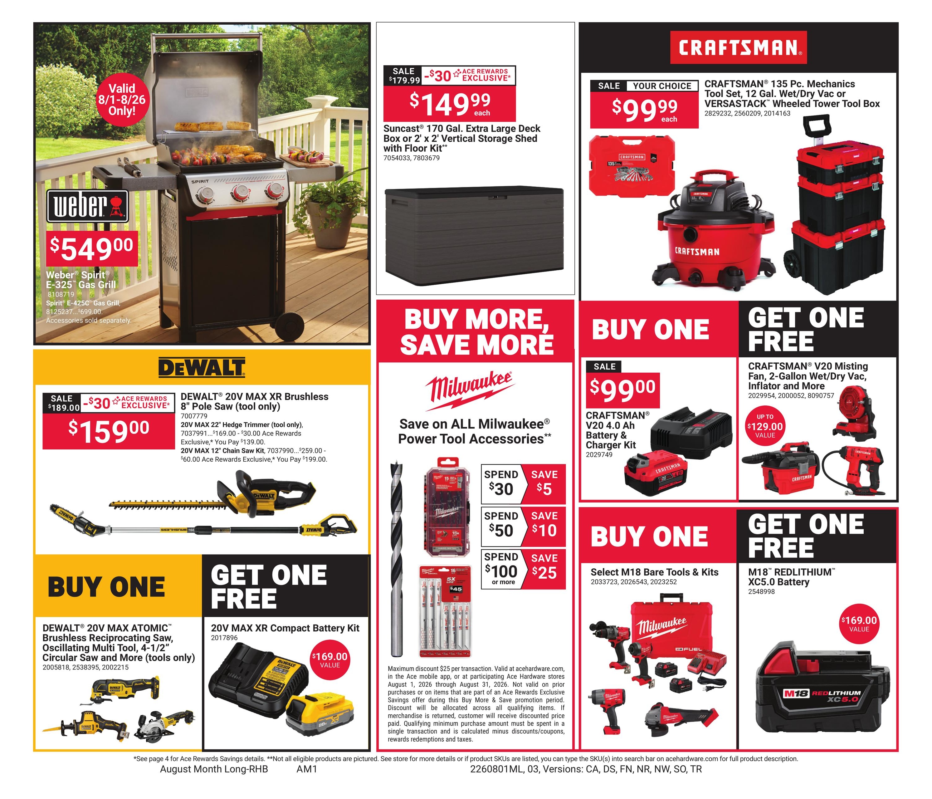 Ace Hardware August Month Long Red Hot Buys Weekly Ad August 1 - 31, 2026