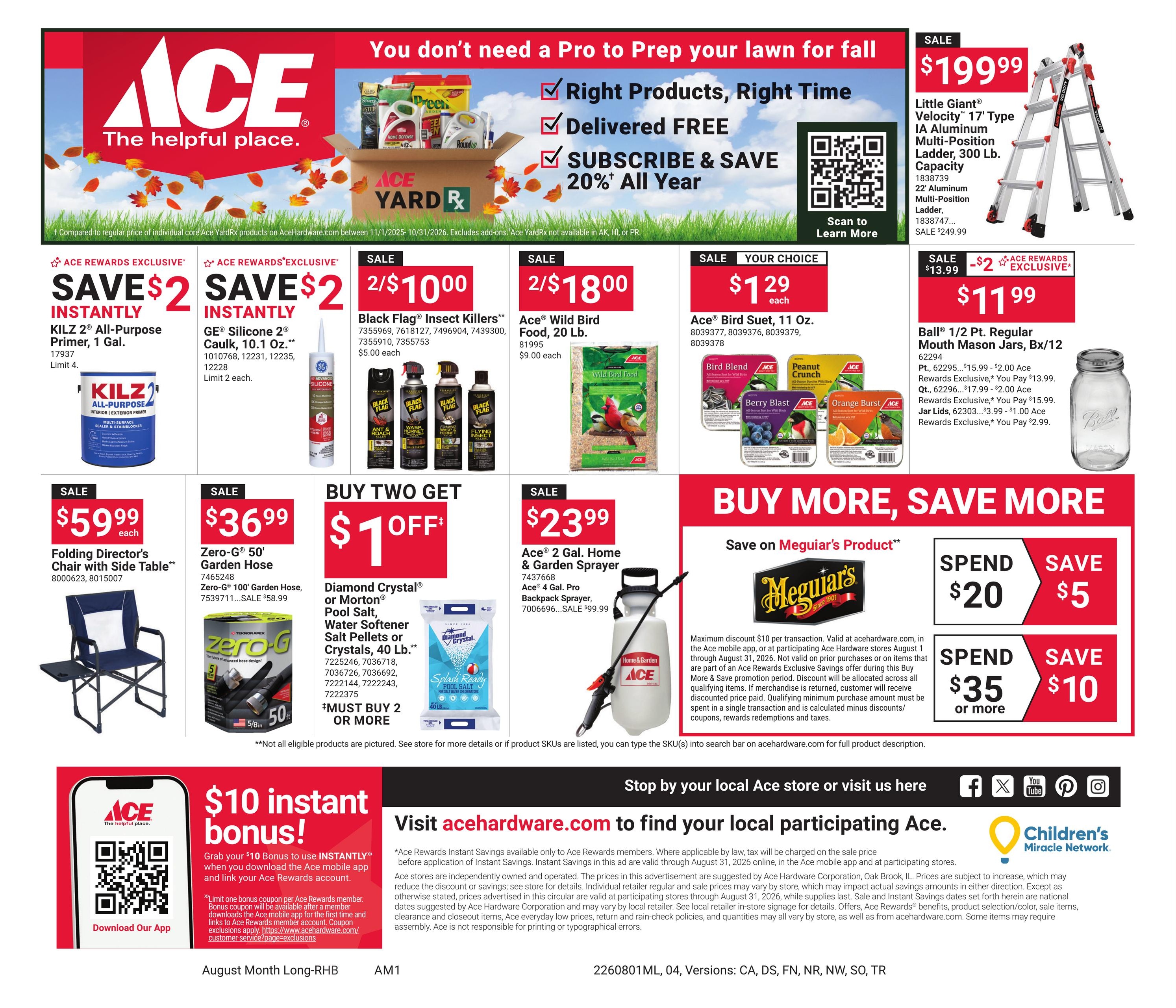 Ace Hardware August Month Long Red Hot Buys Weekly Ad August 1 - 31, 2026