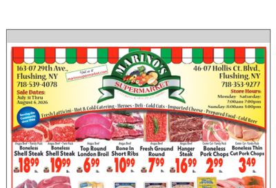 Marino's Supermarket Weekly Ad July 31 - August 6, 2026